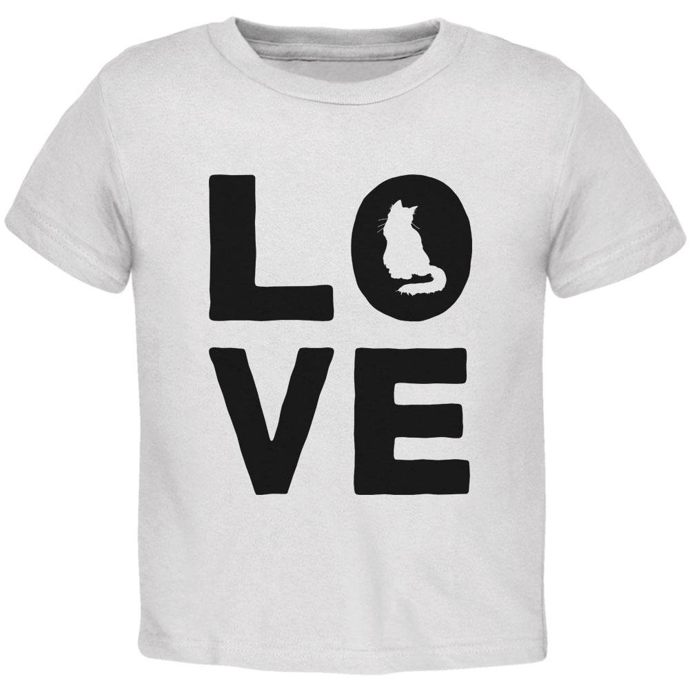 Cat Love Toddler T-Shirt - Adorable Cute Cat Graphic Tee for Baby Boys & Girls - Perfect for Playdates, Birthday Parties & Family Photos