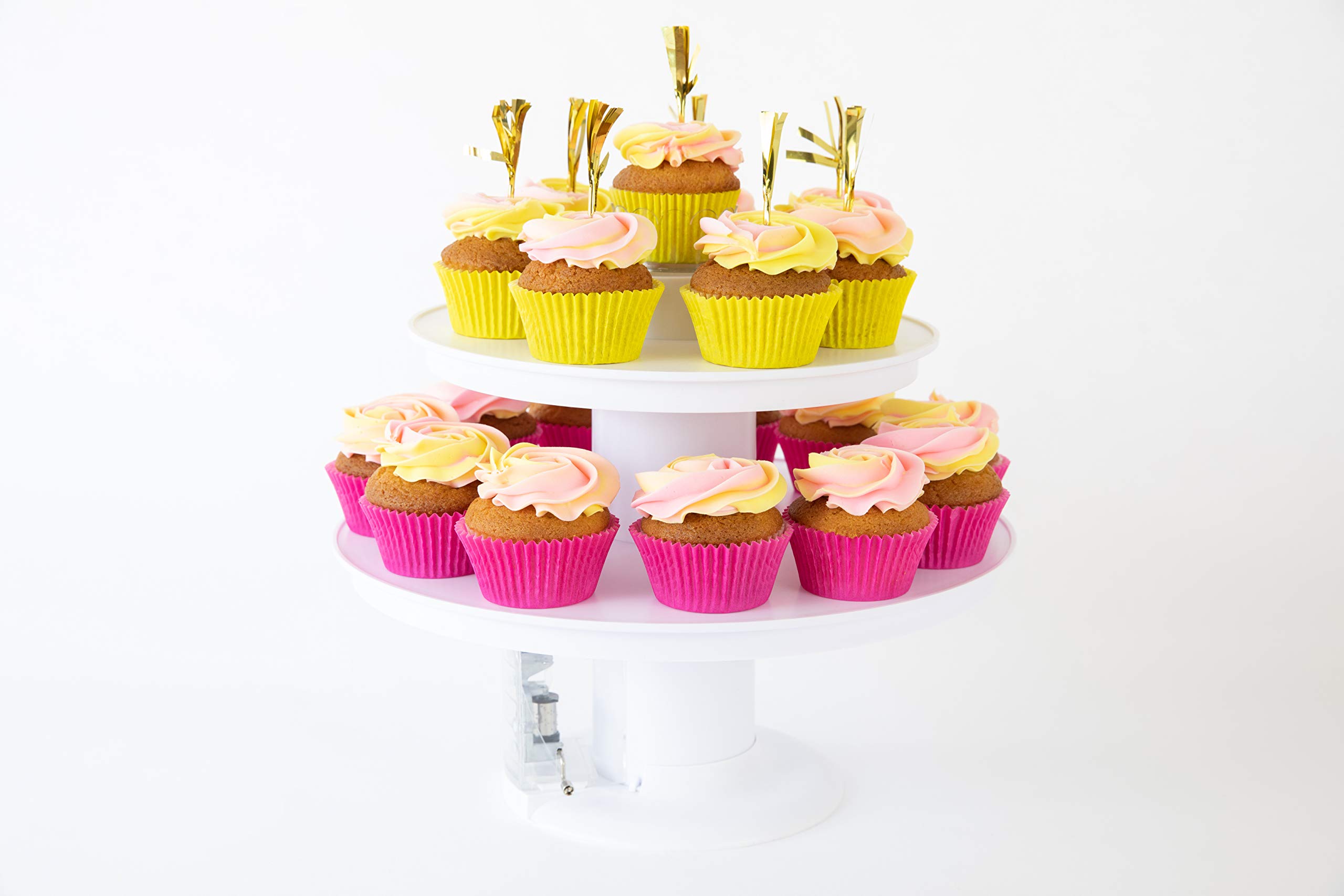2-in-1 Surprise Popping Cake & Cupcake Stand with Musical Birthday Melody - Perfect for Birthday Parties, Baby Showers & Anniversary Celebrations