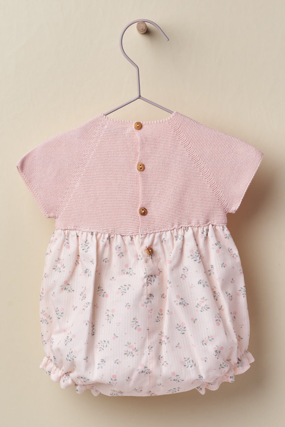 Petra Pink Half Knit Floral Romper for Women - Summer Casual Dressy Jumpsuit with Floral Print | Perfect for Beach Vacations, Date Nights & Outdoor Parties