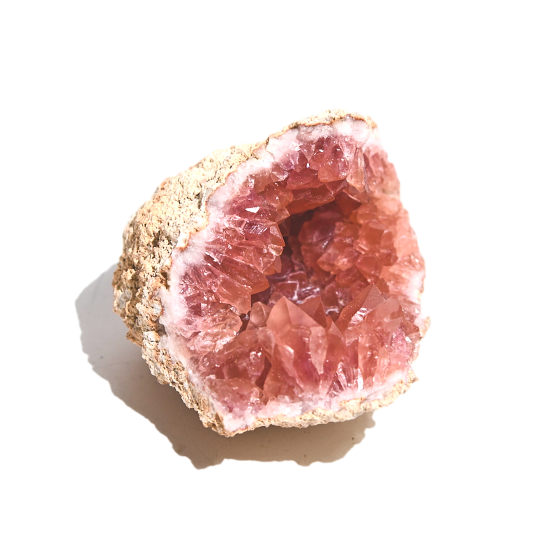 Natural Pink Amethyst Geode Crystal Cluster - Healing Stone for Home Decor, Meditation & Spiritual Gifts | Perfect for Office Desk, Yoga Space & Energy Healing