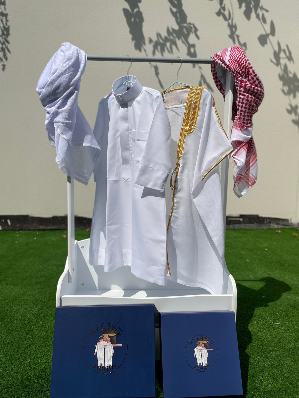Premium Baby Boy Thobe Gift Set - White Bisht for 0-12 Months | 4-Piece Outfit for Special Occasions & Celebrations
