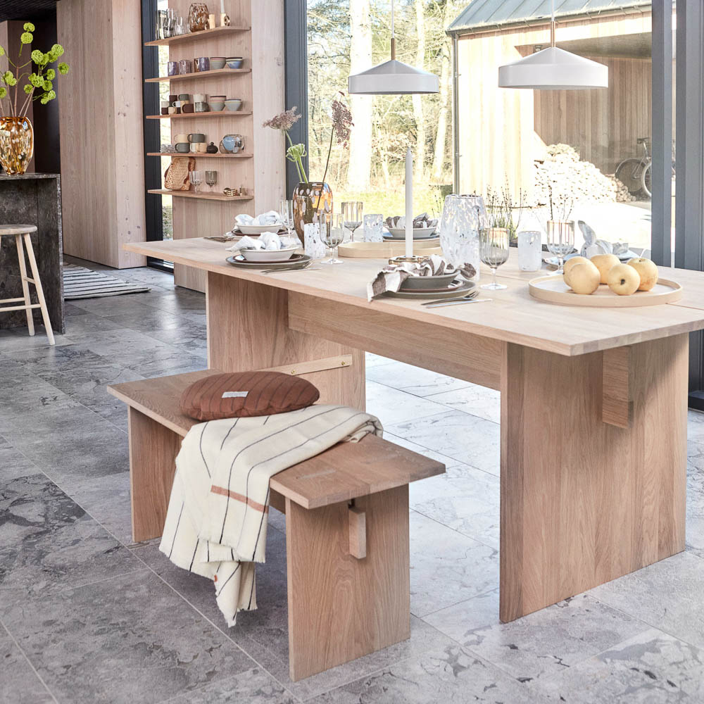 OYOY Kotai Natural Wood Dining Table - Scandinavian Modern Minimalist Design for Small Spaces | Perfect for Apartments, Breakfast Nooks & Cozy Dining Areas