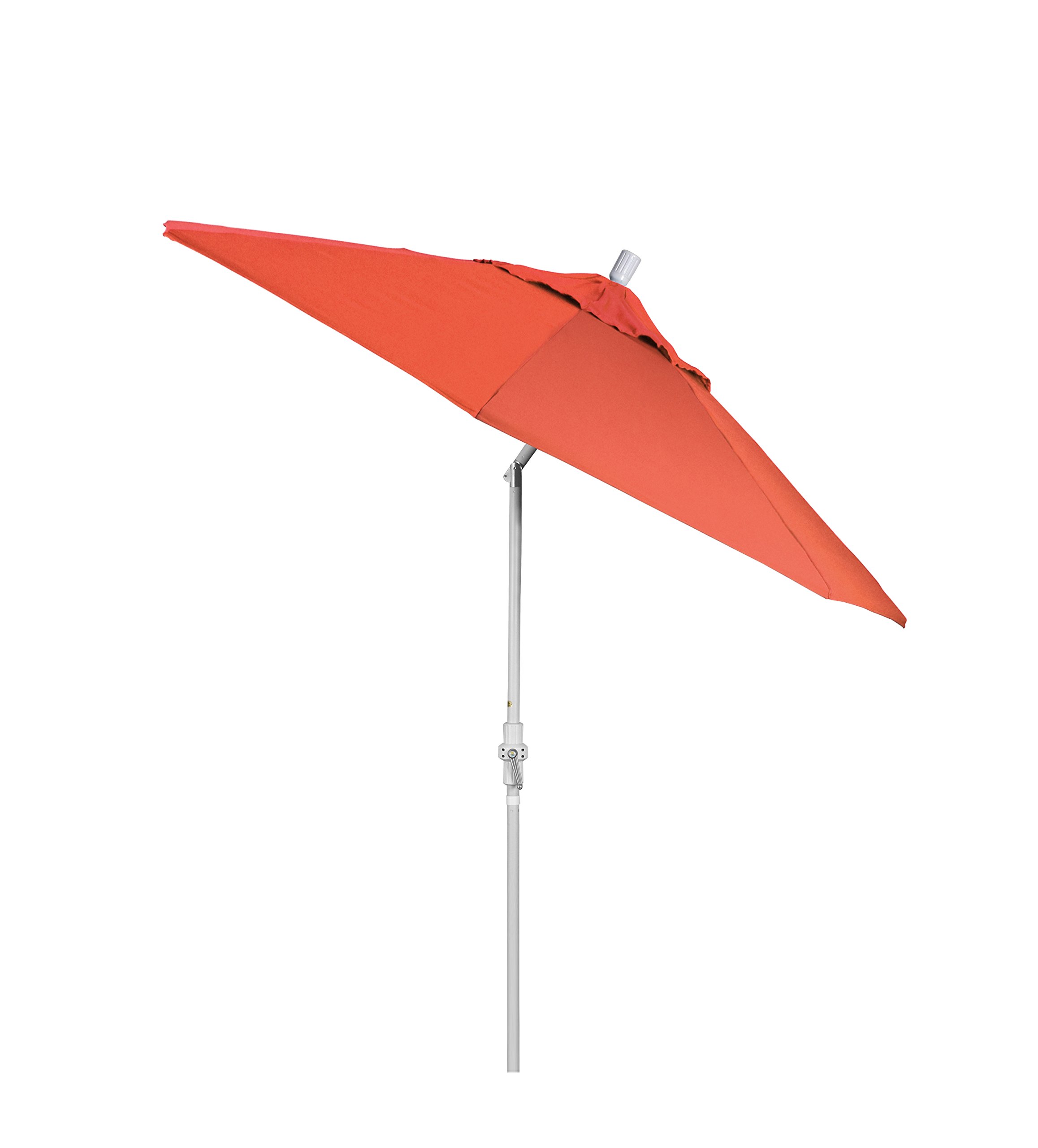 9' Round Aluminum Market Umbrella with Crank Lift - Sunset Olefin for Patio & Outdoor Dining
