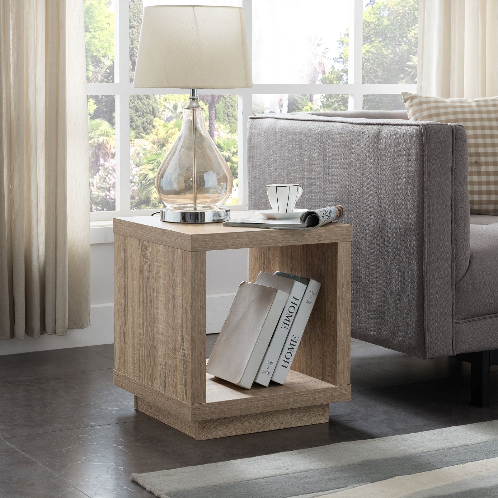 Criterion Brunswick 18-Inch Oak End Table - Perfect for Living Room, Bedroom, or Office Side Table