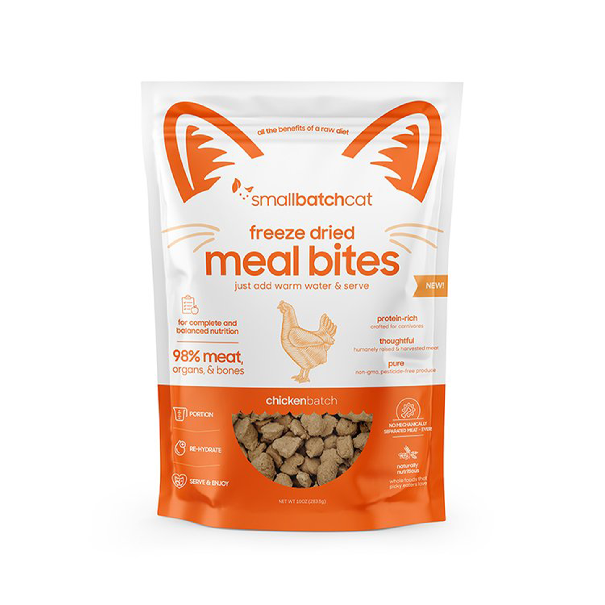 Premium Freeze-Dried Chicken Cat Treats - Small Batch, Grain-Free, High Protein Snacks for Healthy Cats - Perfect for Training, Rewards & On-the-Go Pet Nutrition