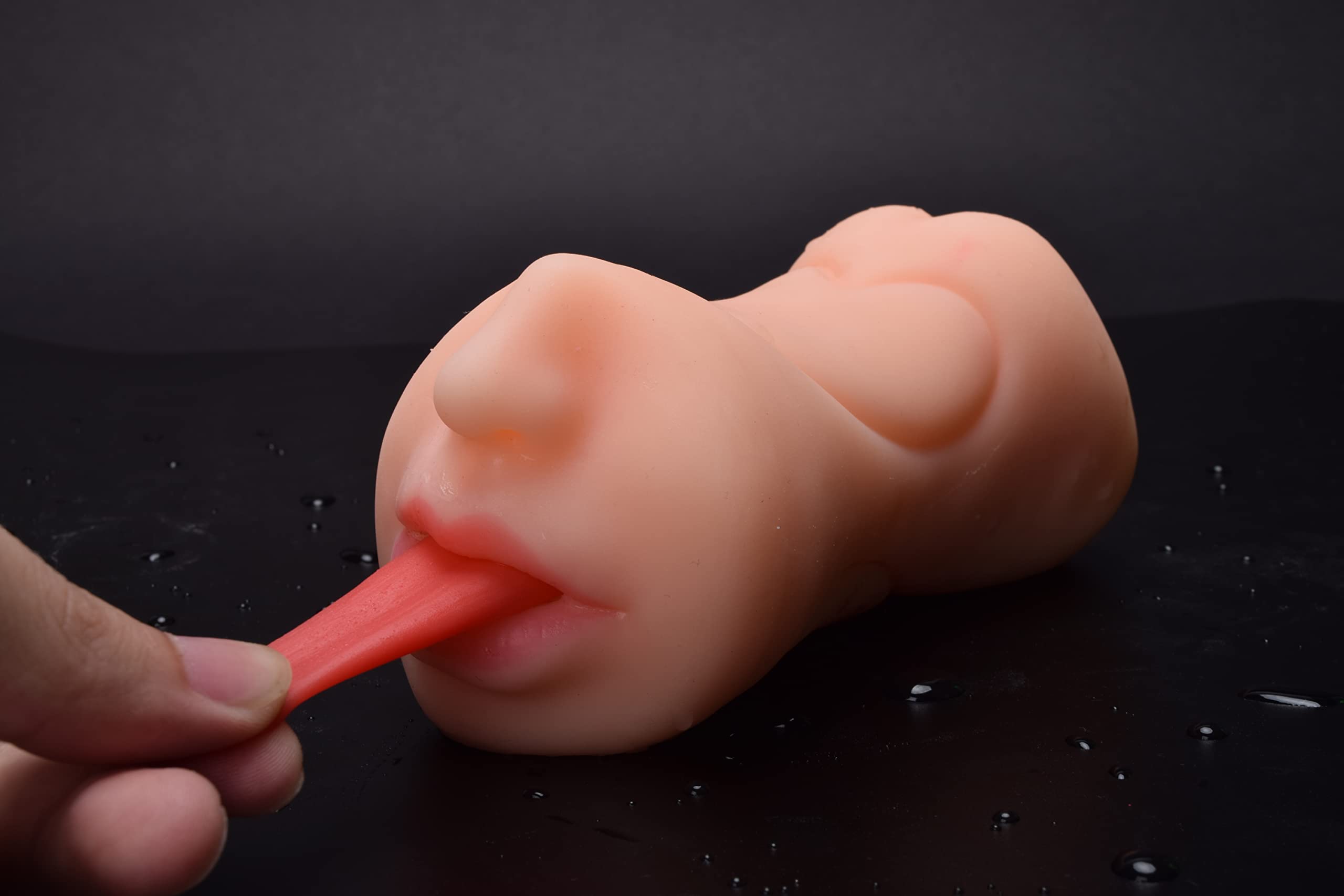 3 in 1 Realistic Male Masturbator Toy - Lifelike 3D Vagina & Tight Anus Stroker, Portable Pocket Pussy with Triple Channels for Men | Discreet Adult Sex Toy for Solo Pleasure & Couples Play