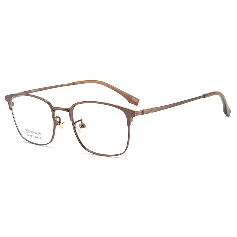 Bclear Unisex Full Rim Square Titanium Eyeglasses Frame 36114 - Lightweight Durable Glasses for Men & Women, Perfect for Reading, Work, and Everyday Wear