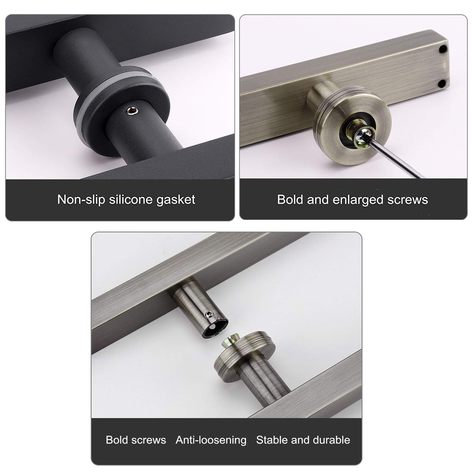 Heavy Duty Stainless Steel Sliding Barn Door Handle - T Bar Shower Pull Push Handles for Bathroom, Glass Shed & Office Doors (7 Sizes) - Perfect for Hotels, Homes & Commercial Spaces