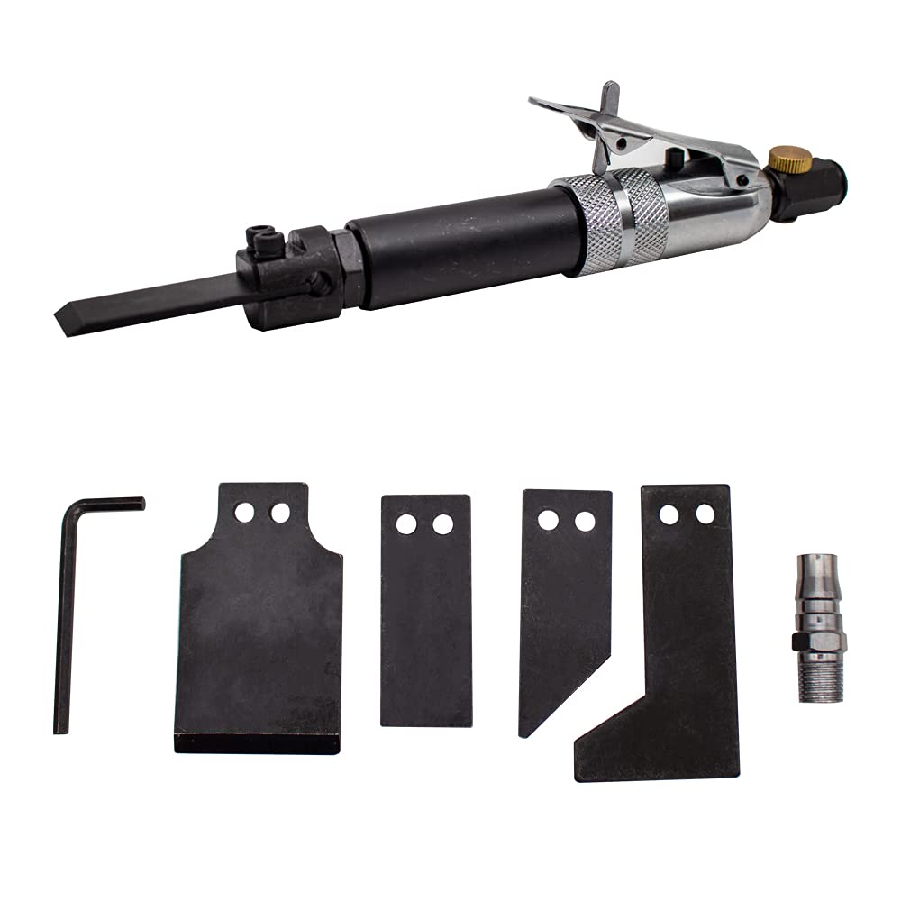 Mini Air Knife Shovel Chisel - Industrial Welding Deburring & Rust Removal Pneumatic Tool Set (3500 RPM) for Metalworking, Auto Repair & DIY Projects