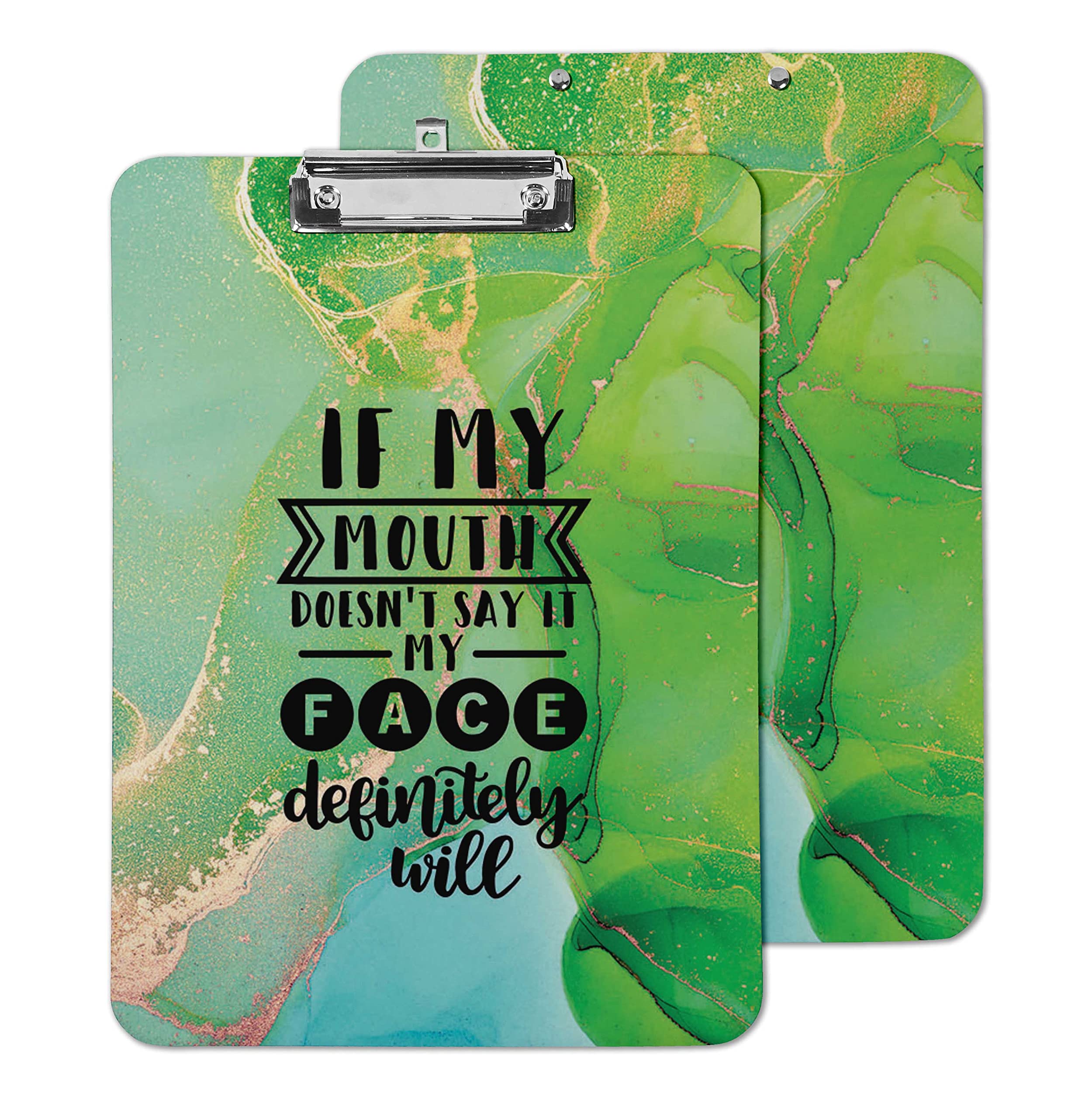 Double Sided Dry Erase Clipboard - Letter Size with Free Marker & Duster for Office & School Use