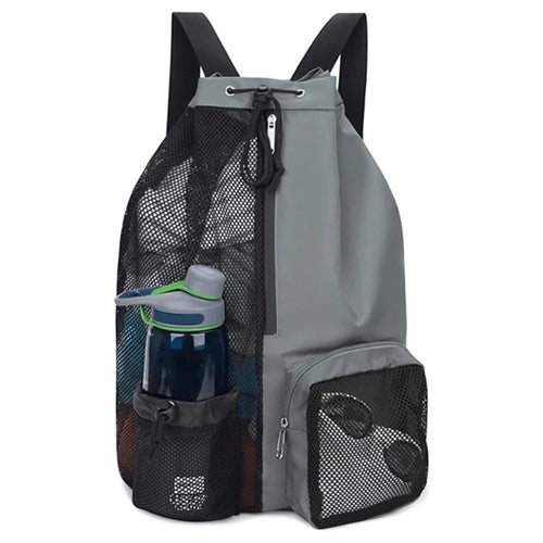 Waterproof Mesh Swim Bag with Wet Pocket - Drawstring Backpack for Swimming, Beach & Gym - Lightweight Sports Bag for Swimsuits, Towels & Gear (Ideal for Pool, Vacation & Water Activities)