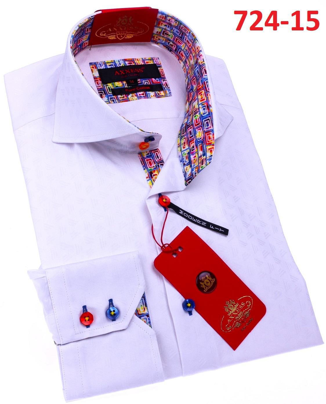 Axxess Modern Fit Shirt 724 15 - Premium Comfort Stretch Dress Shirt for Men | Business Casual & Office Wear | Perfect for Work, Meetings & Formal Events
