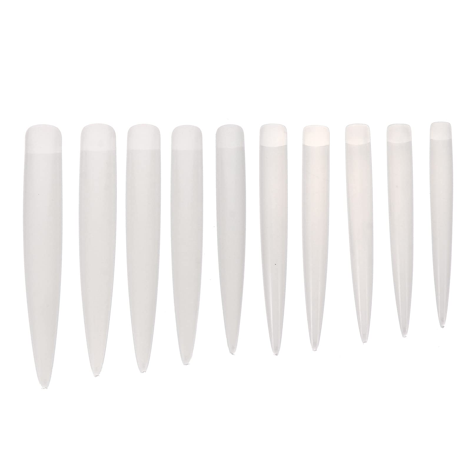 Beaupretty 120pcs Full Cover Long Fake Nails - Professional Acrylic False Nails for Manicure, Natural Colors, Durable & Reusable - Perfect for Nail Salons, Women, Girls, Wedding, Party & Daily Wear