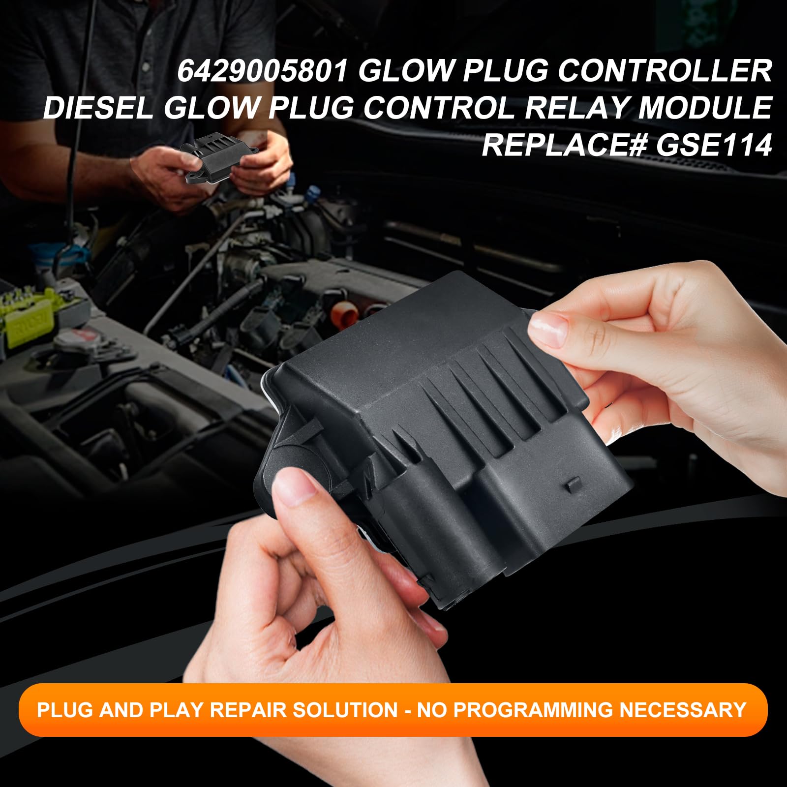 6429005801 Diesel Glow Plug Controller Relay Module - Compatible with Mercedes Sprinter 2500/3500, E320, GL320, ML320, R320 - Replacement for GSE114 - Ideal for Cold Weather Engine Starts & Diesel Performance Maintenance