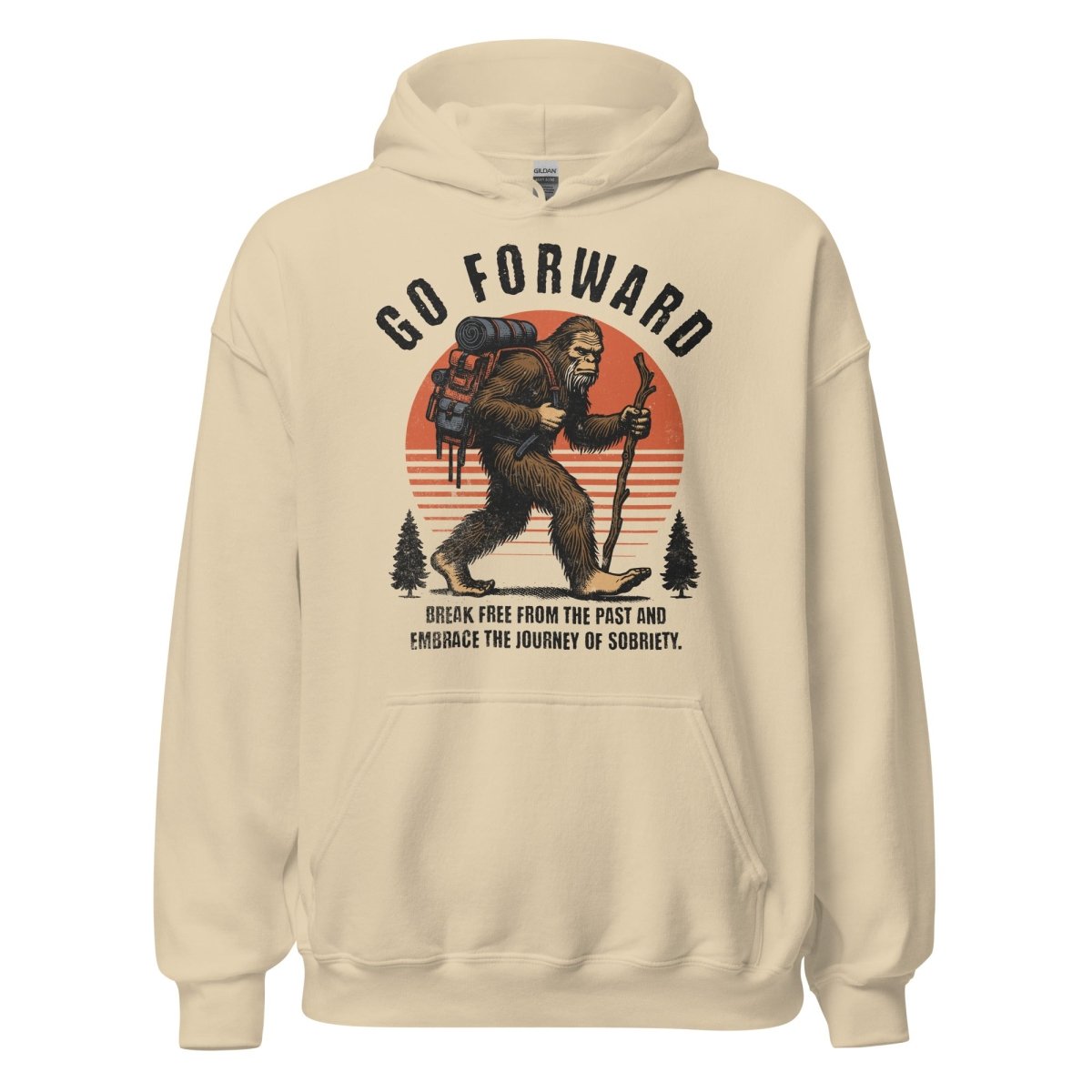 Go Forward Sobriety Journey Unisex Hoodie - Comfortable & Inspirational Apparel for Recovery Support & Everyday Wear