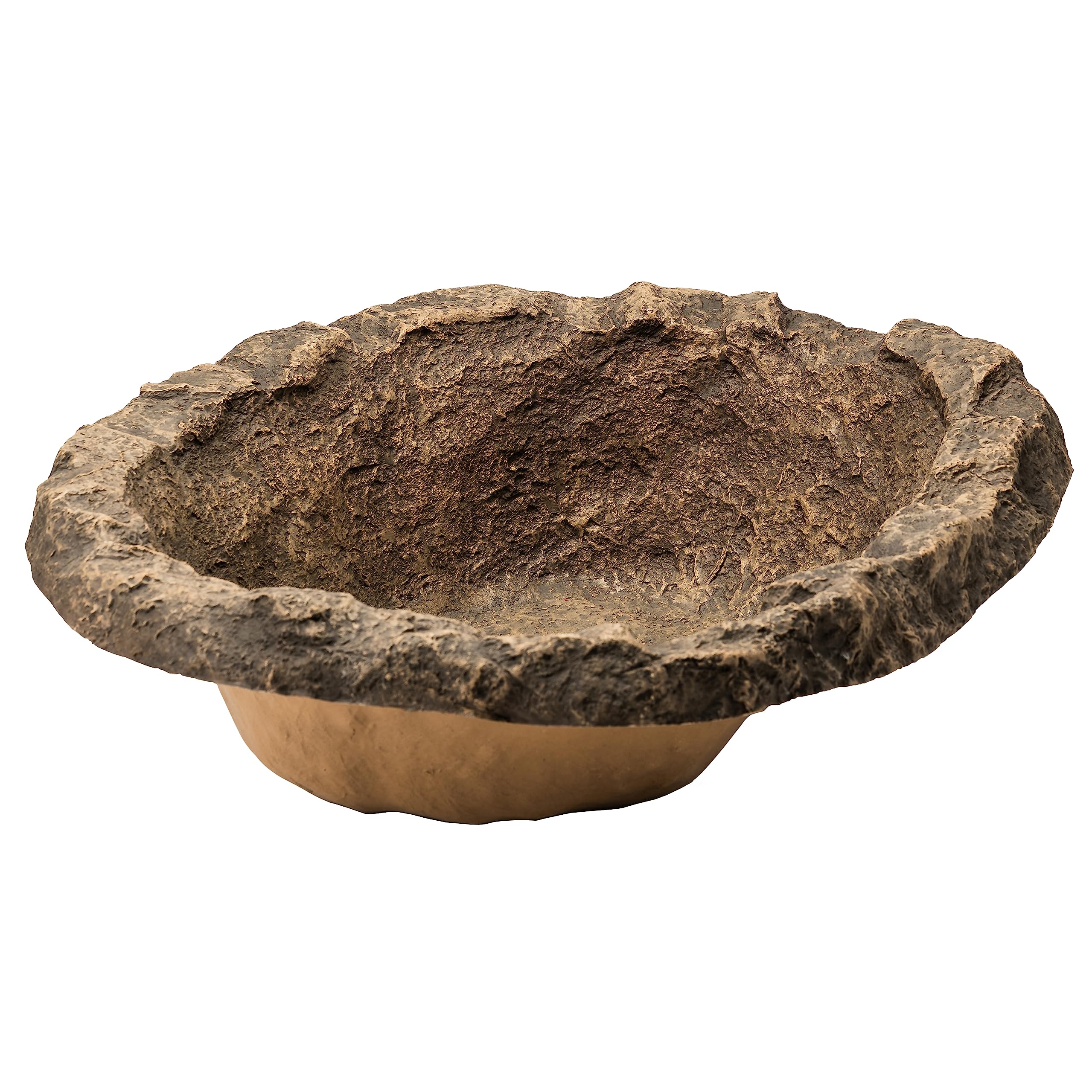 Small Fiberglass Faux Rock Garden Pond - 17 Gallon Sandstone Waterfall Feature for Outdoor Patio, Yard & Landscape Decor | Perfect for Backyard Water Features, Zen Gardens & Decorative Ponds