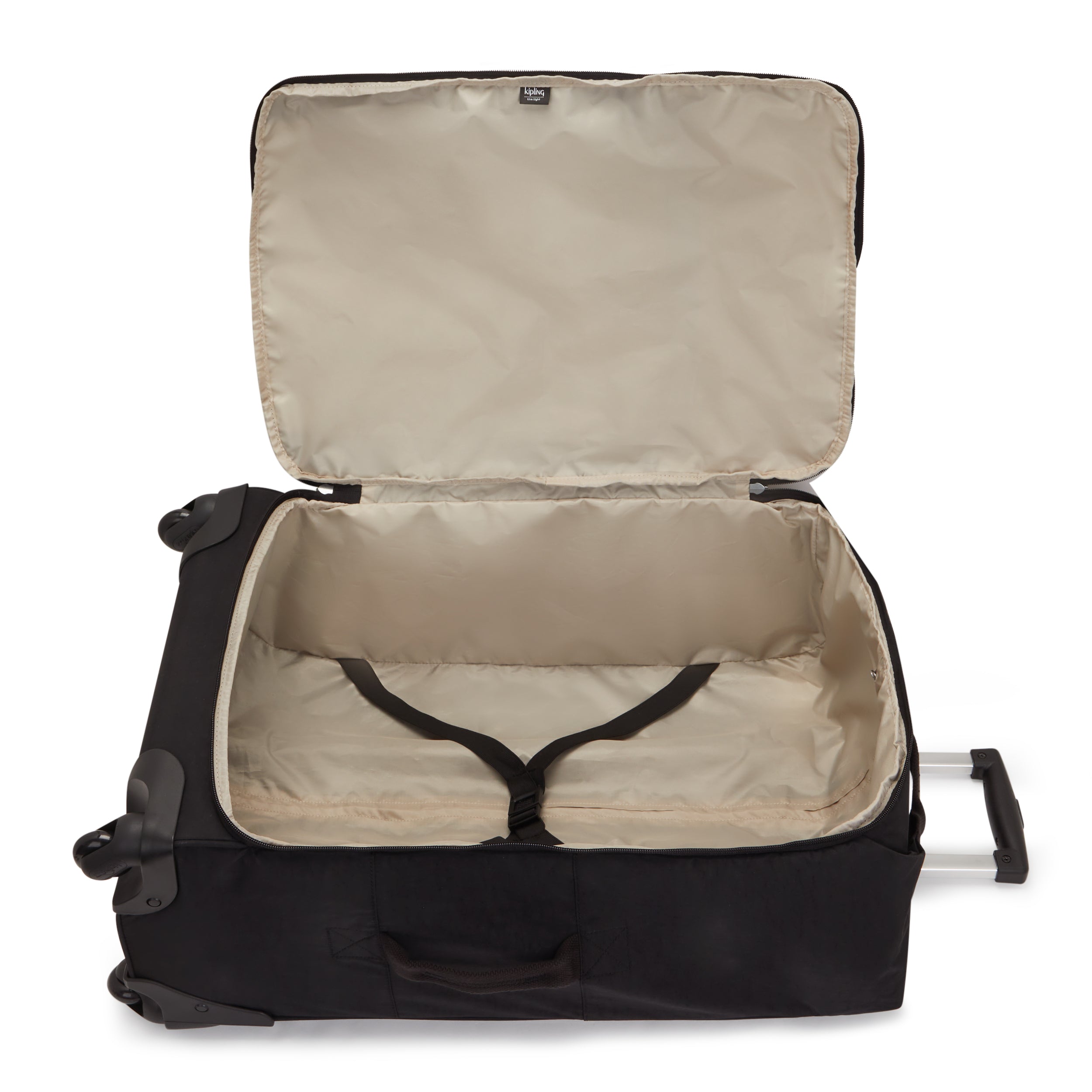 Kipling Darcey Medium Rolling Luggage - Black Tonal Carry-On Suitcase for Women | Perfect for Business Travel & Weekend Getaways