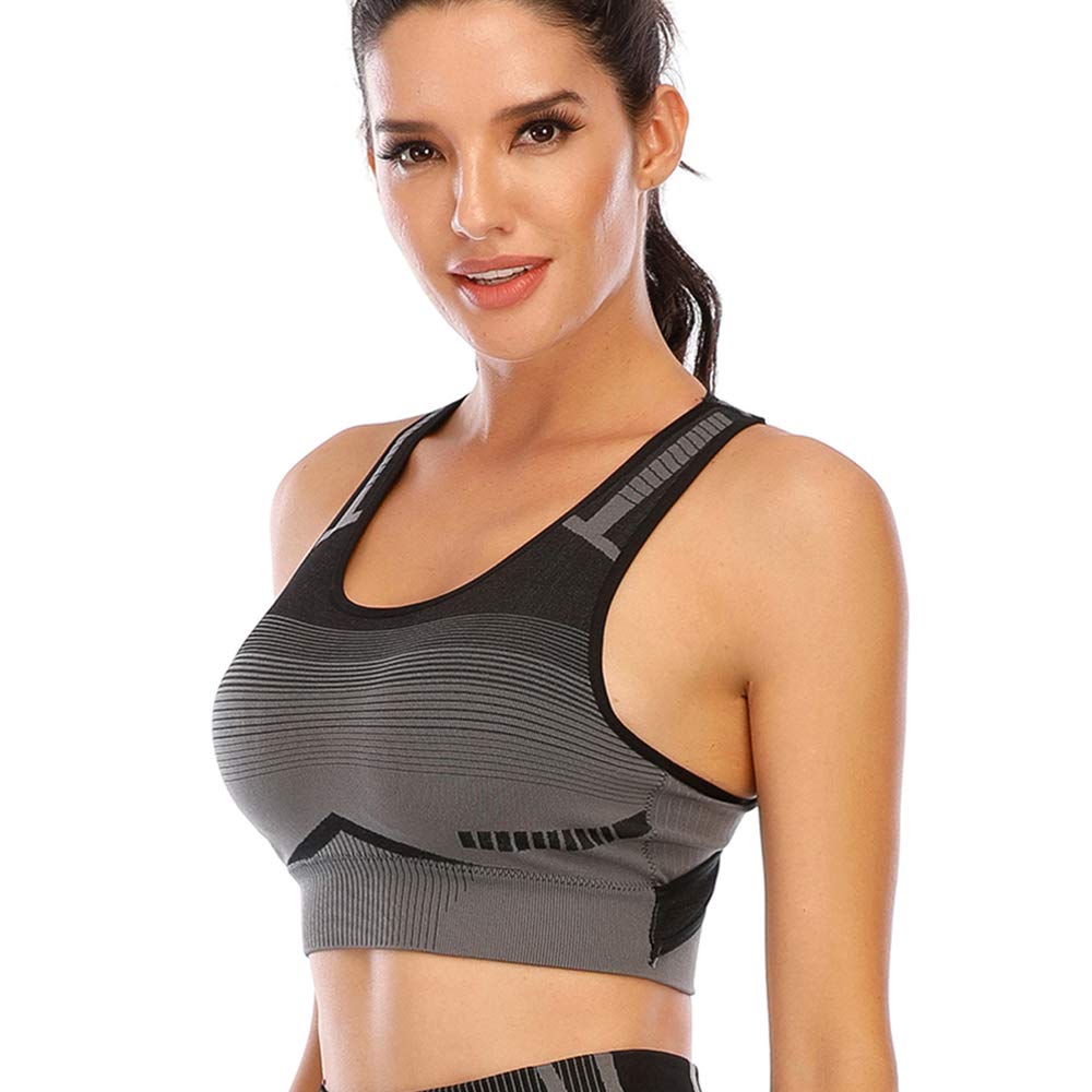 Women's High Support Racerback Sports Bra for Running & Workout
