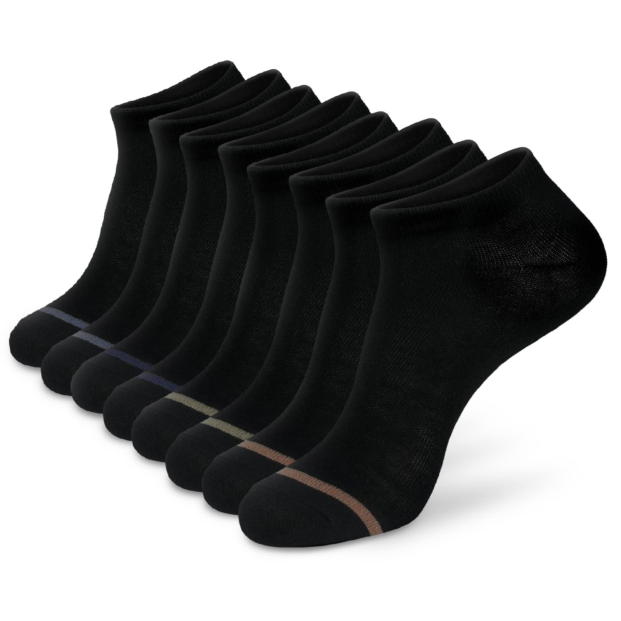MONFOOT Men's & Women's Thin Eco-Friendly Low Cut Ankle Socks - 4-10 Pairs Multipack for Casual, Sports & Everyday Wear