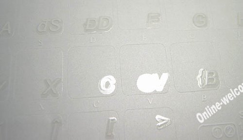 Romanian Keyboard Stickers with White Letters - Transparent Computer Key Labels for Laptops & PCs | Perfect for Typing, Coding & Multilingual Use