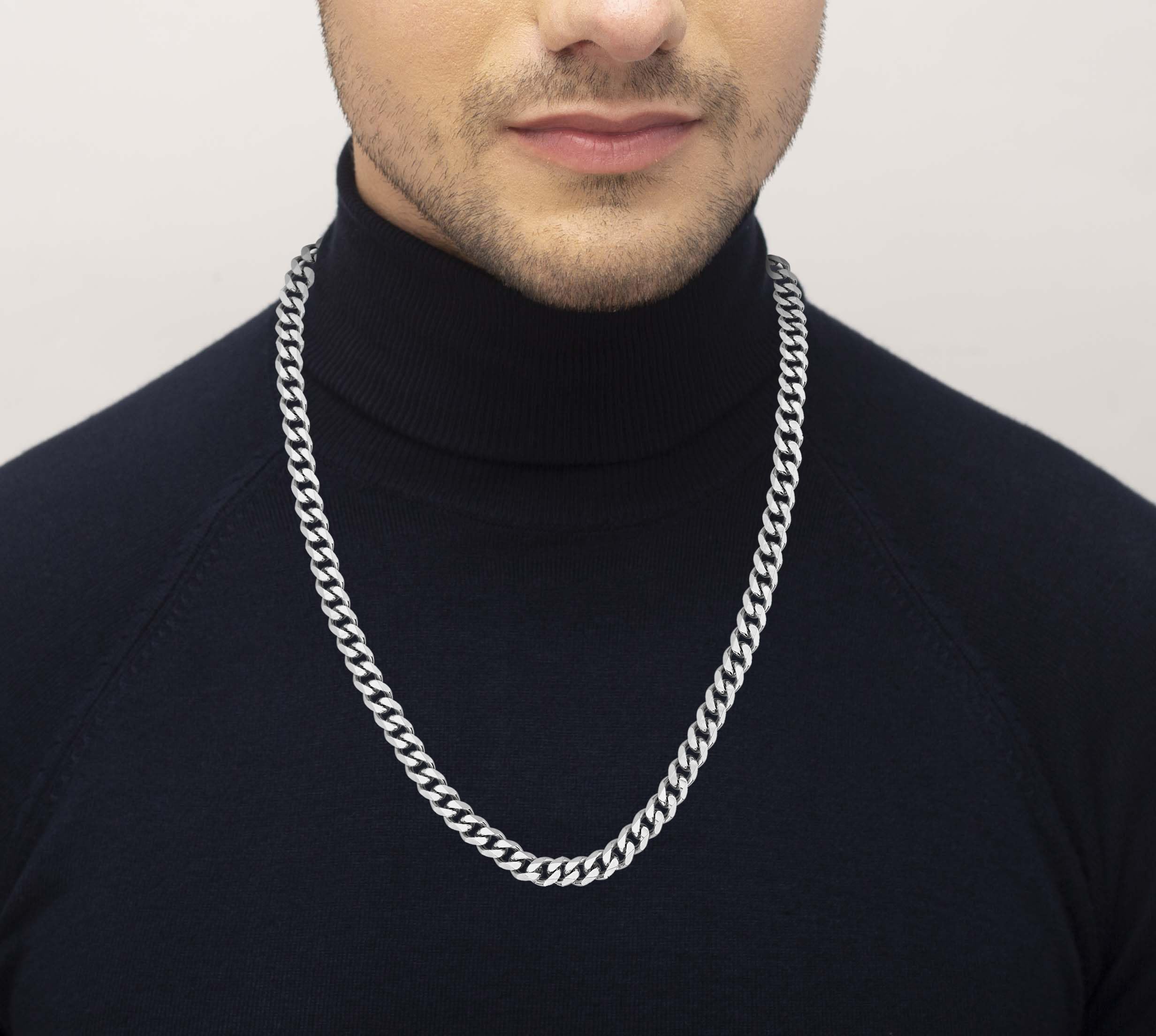 BOSS Jewelry Men's CHAIN LINK Collection Stainless Steel Chain Necklace - 18K Gold Plated, 20-24 Inch Adjustable, Gift for Him, Perfect for Casual Wear & Special Occasions