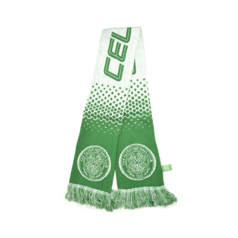 Celtic Official Jacquard Fade Crest Scarf - Premium Wool Blend Winter Accessory for Men & Women - Perfect for Football Games, Outdoor Activities and Cold Weather Fashion