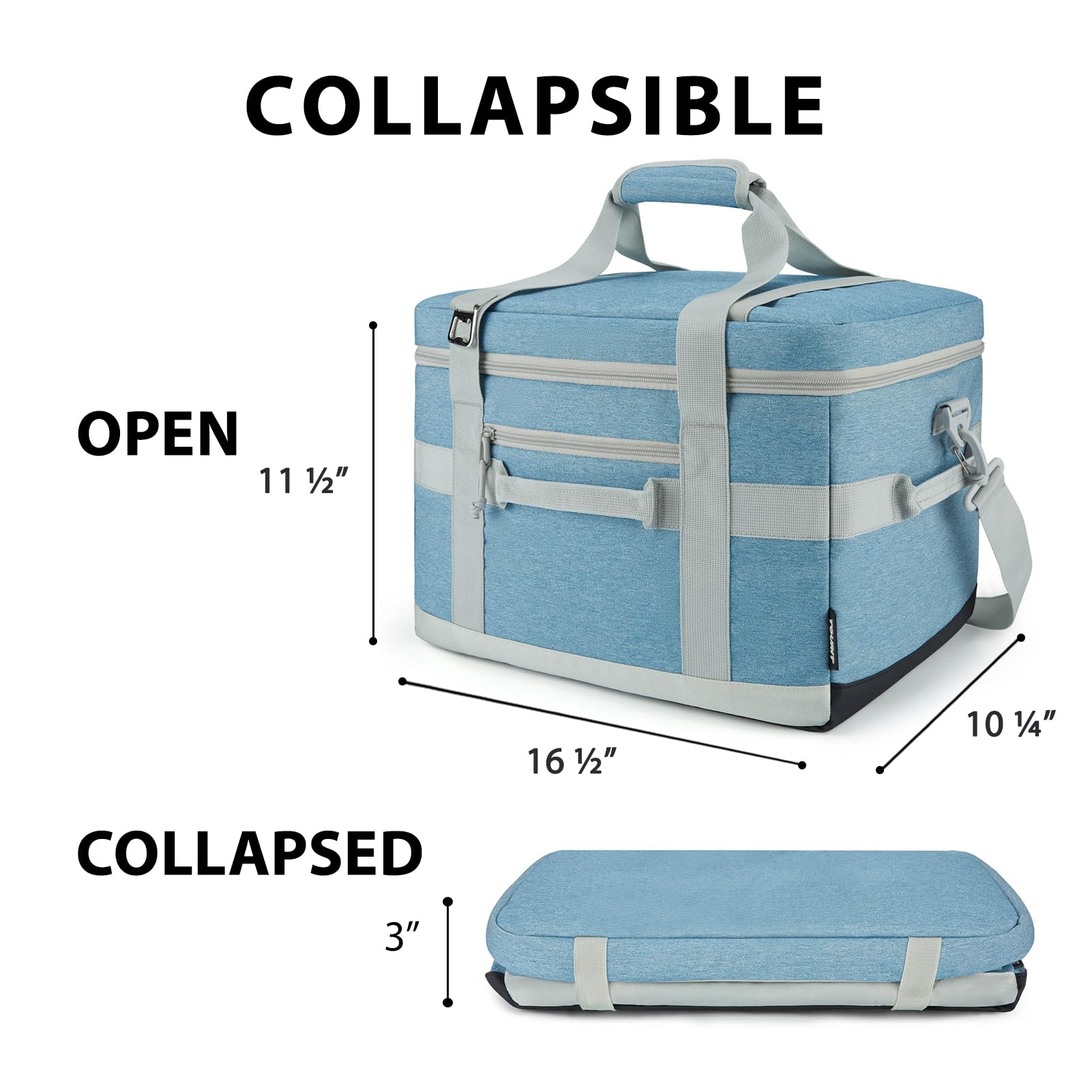 TOURIT 48/60 Can Insulated Soft Cooler Bag - Large Collapsible 32/40L Lunch Cooler for Picnic, Beach, Camping, Work & Travel - Perfect for Outdoor Adventures, BBQs & Road Trips