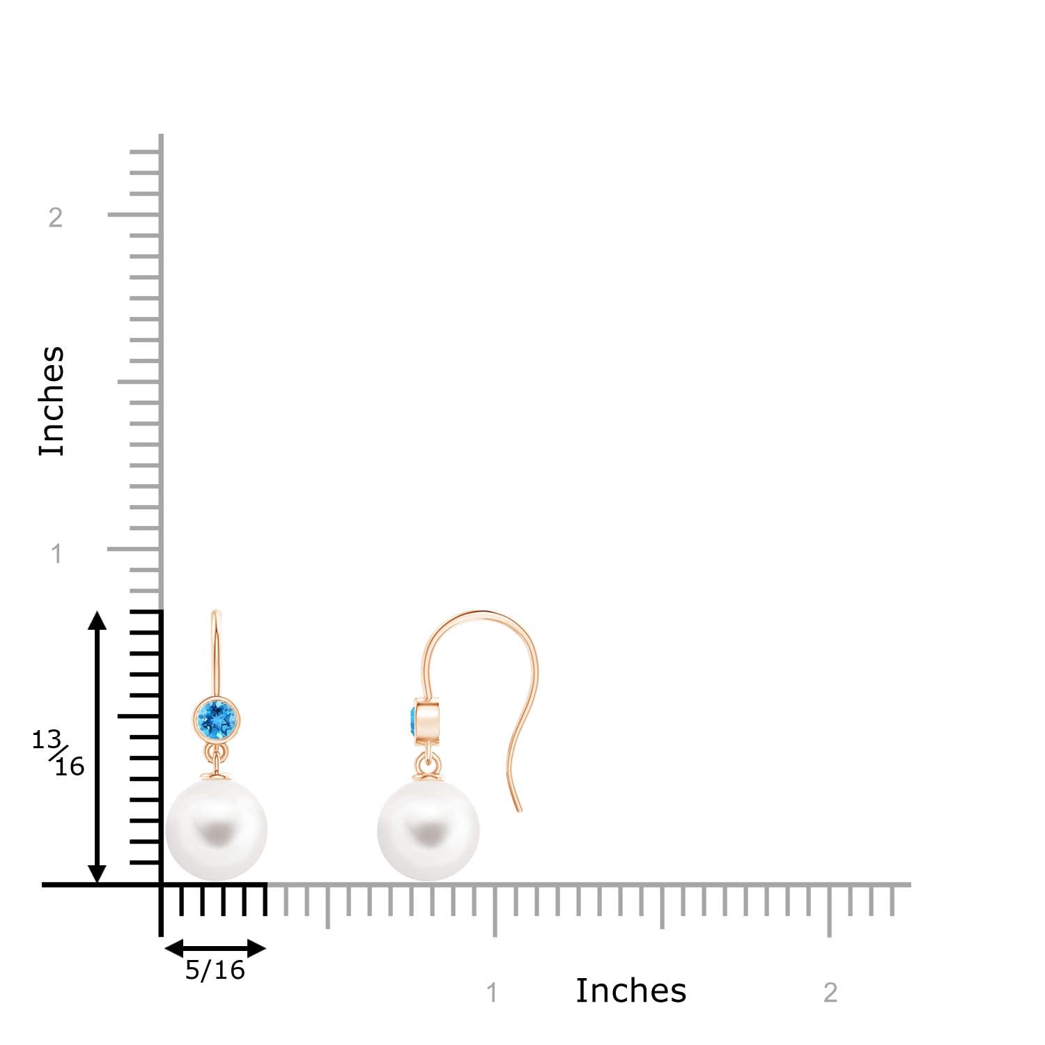 ANGARA Freshwater Cultured Pearl Drop Earrings for Women in Sterling Silver & 14K Solid Gold | June Birthstone Jewelry | Elegant Gift for Birthday, Engagement, Anniversary & Wedding | Perfect for Office, Party & Special Occasions