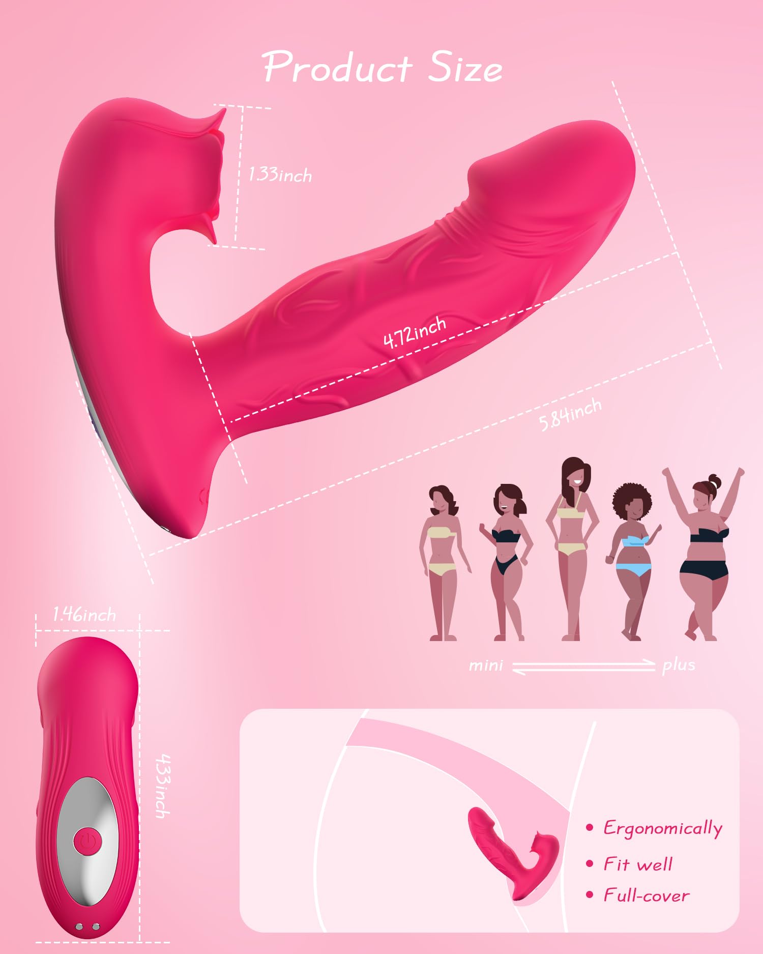 Premium Rose Vibrator for Women - 9 Suction & Vibration Modes, Remote Control G-Spot & Nipple Stimulator, Anal Plug - Adult Sex Toy for Women & Couples (Rose Red) | Perfect for Solo Play, Couples Intimacy & Sensual Exploration