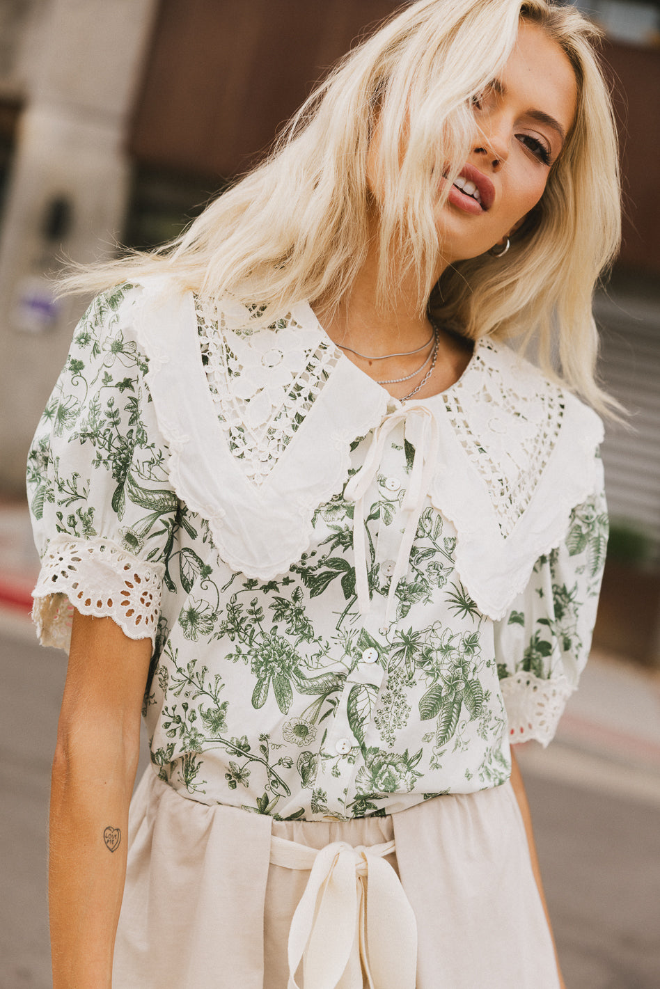 Amir Embroidered Blouse for Women - Elegant Floral Design Cotton Top - Perfect for Casual Wear, Office & Date Night Outfits