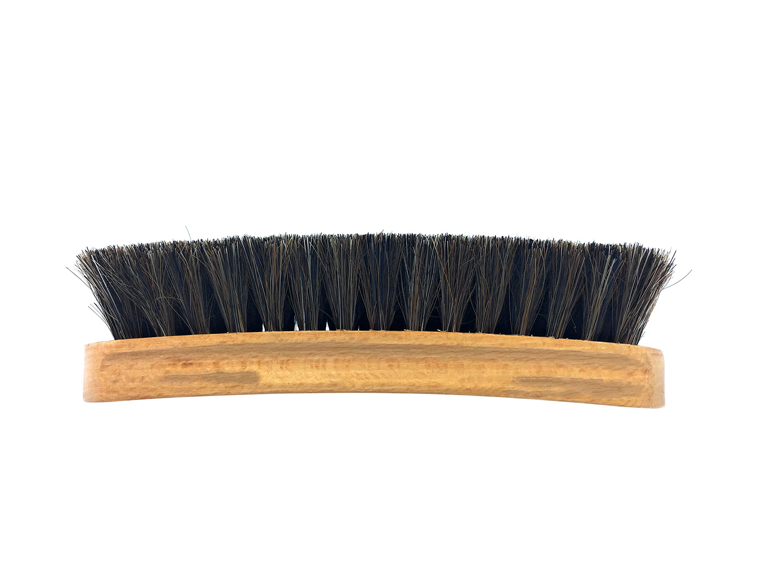 Premium Bickmore Shoe & Boot Shine Brush - 100% Natural Horsehair - Best Leather Cleaning Brush for Waxing, Polishing & Buffing - Perfect for Dress Shoes, Boots & Leather Accessories Care