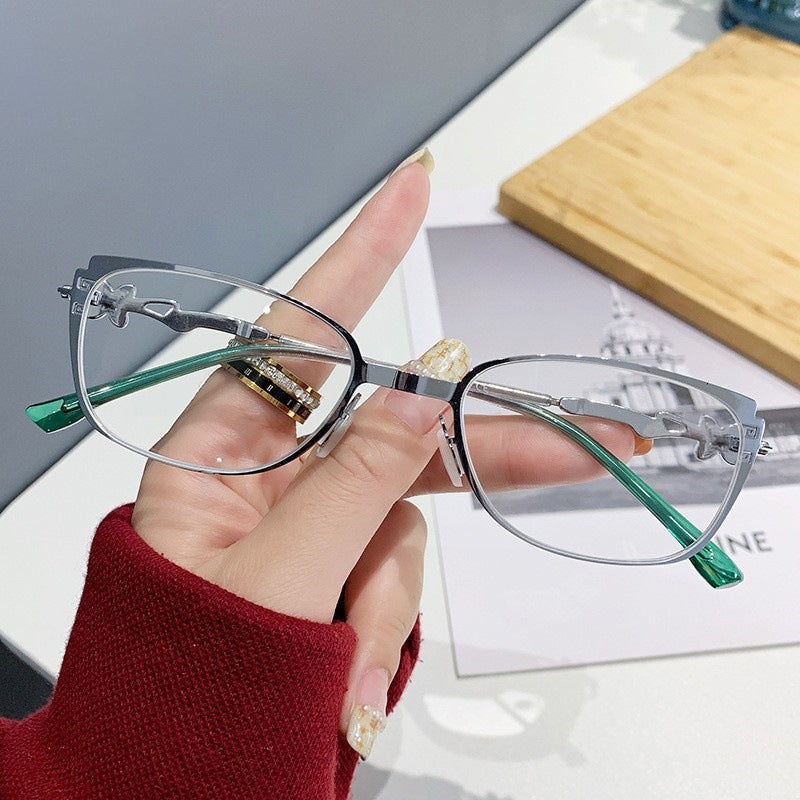 Stylish Women's Diamond-Encrusted Ultra-Light Blue Light Blocking Reading Glasses for Work, Screen Time & Fashion Accessories