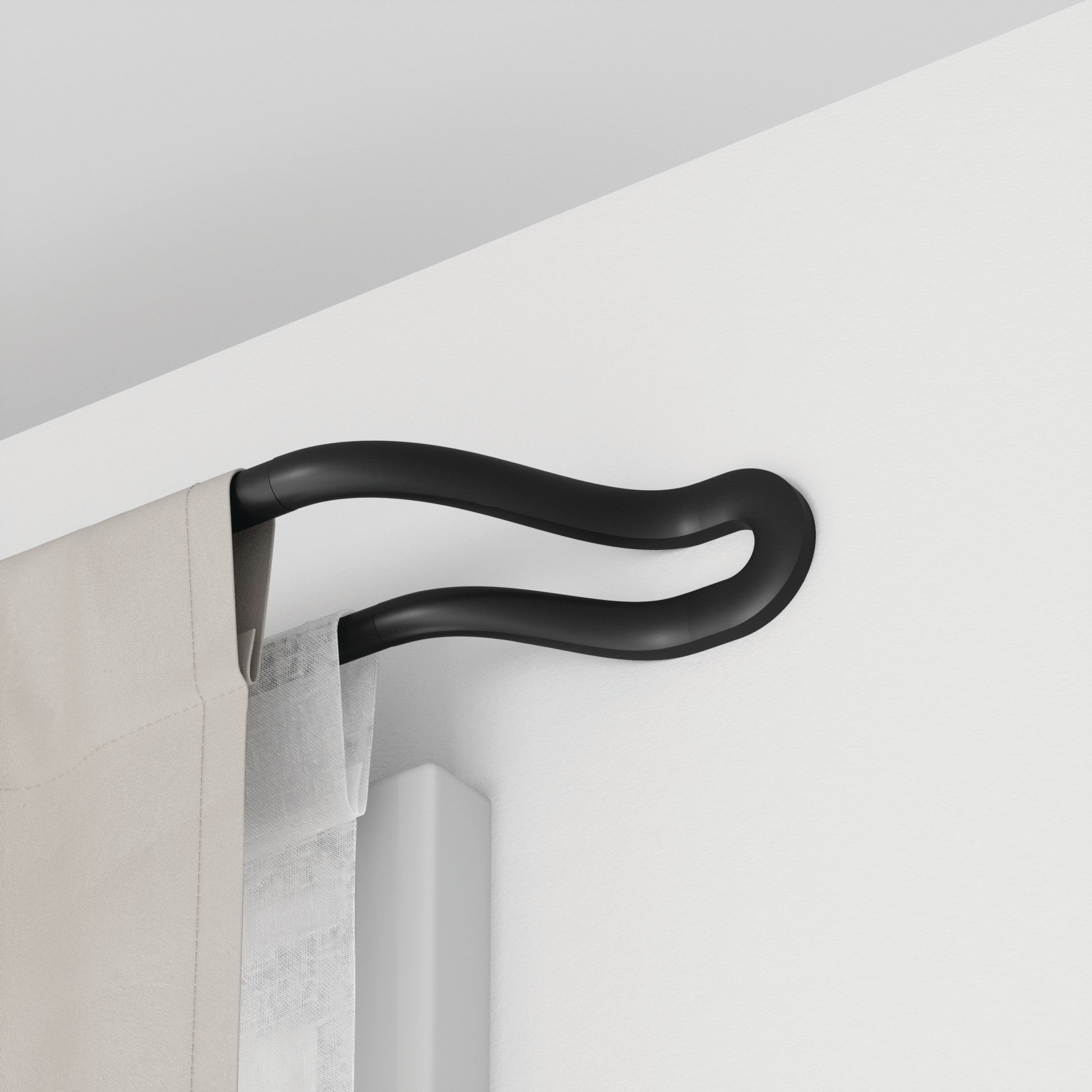 Midnight Blackout Double Curtain Rod Set - Blackout Curtain Rods for Windows, Thermal Insulated Room Darkening Drapery Rod - Perfect for Bedroom, Living Room & Home Theater