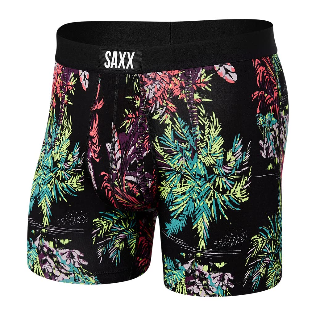Saxx Men's Vibe Boxer Briefs with Built-in BallPark Pouch - Comfortable Supportive Underwear for Active Lifestyle - Gym, Workout & Everyday Wear