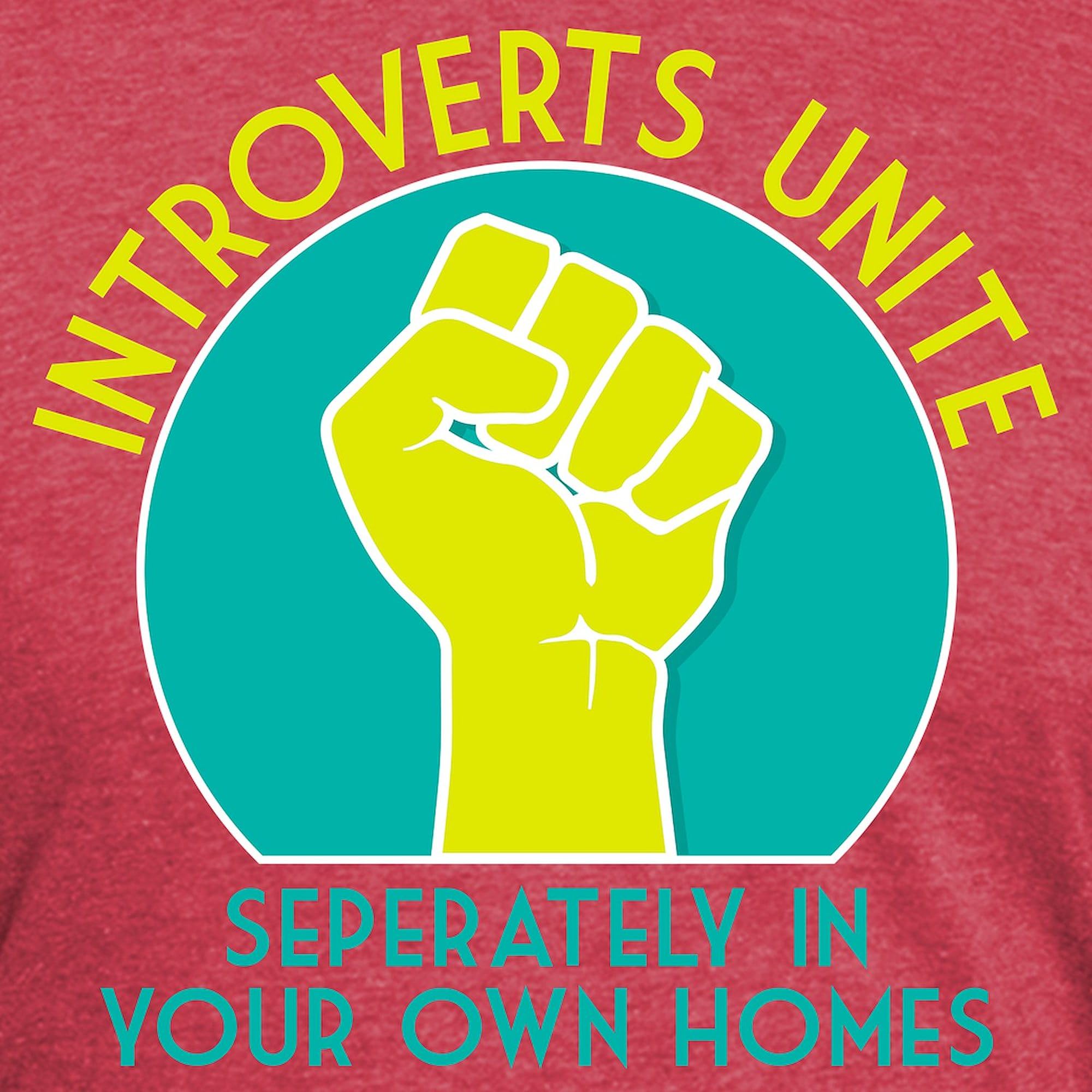 Introverts Unite Men's Tri-Blend T-Shirt - Soft Premium Cotton Blend Tee for Comfort & Style - Perfect for Casual Wear, Lounge Days & Gifts