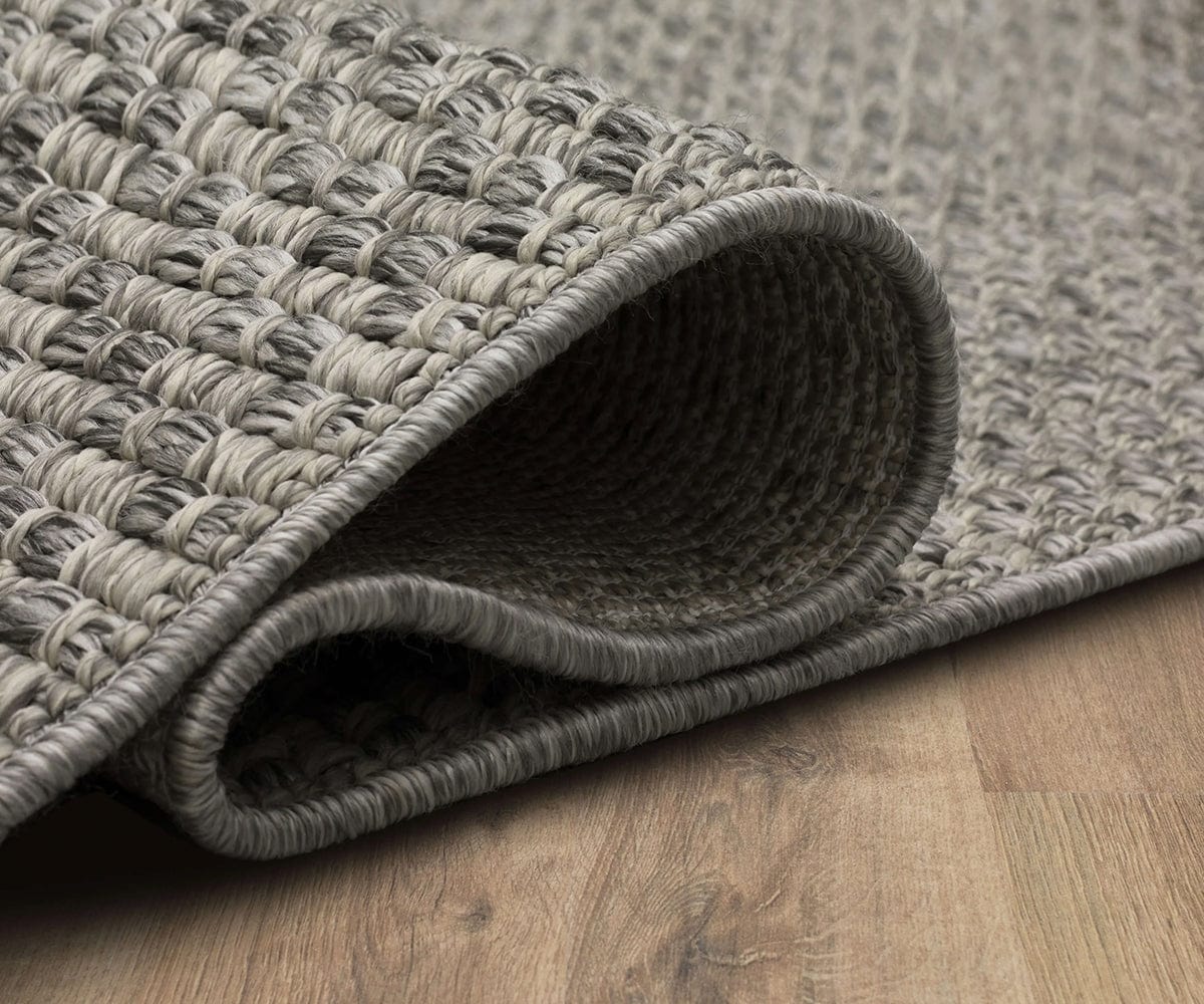 Karastan Lanai Outdoor Rug - Waterproof & UV Resistant Gray Patio Rug for Deck, Poolside, and Garden - Perfect for Outdoor Living Spaces