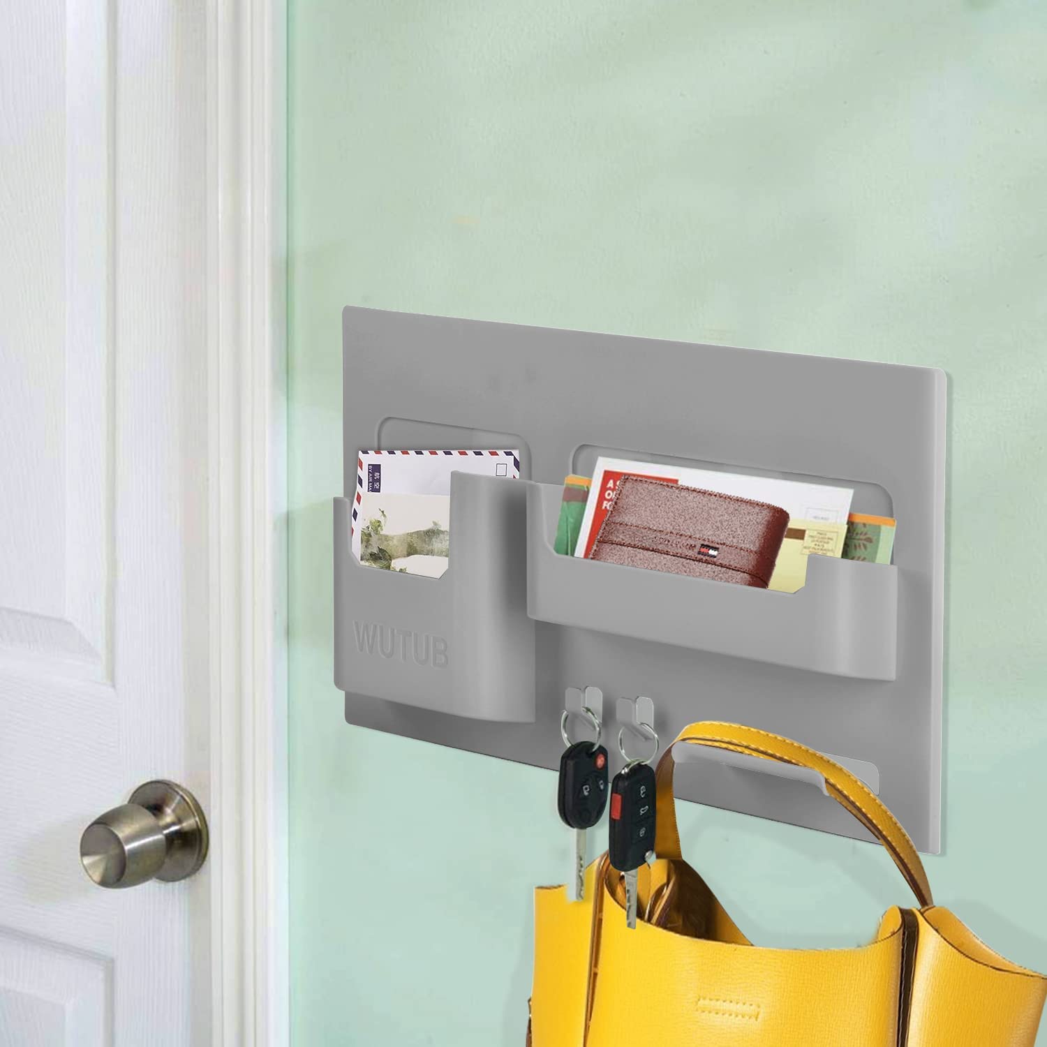 Gray Bathroom Shelves & Bedside Wall Shelf Organizer - Space-Saving Storage for Bathroom, Bedroom, Kitchen & Office
