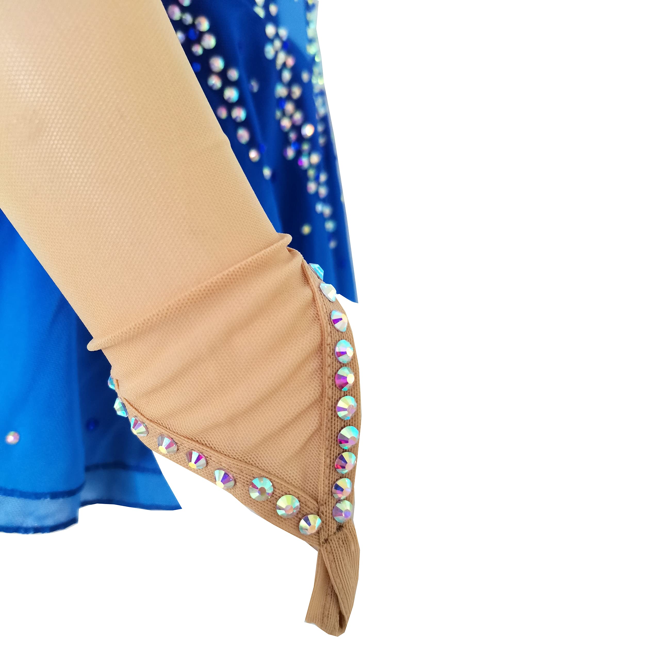 Elegant Blue Gradient Ice Figure Skating Dress for Girls & Women - Competition & Performance Costume - Perfect for Ice Shows, Competitions, and Recitals