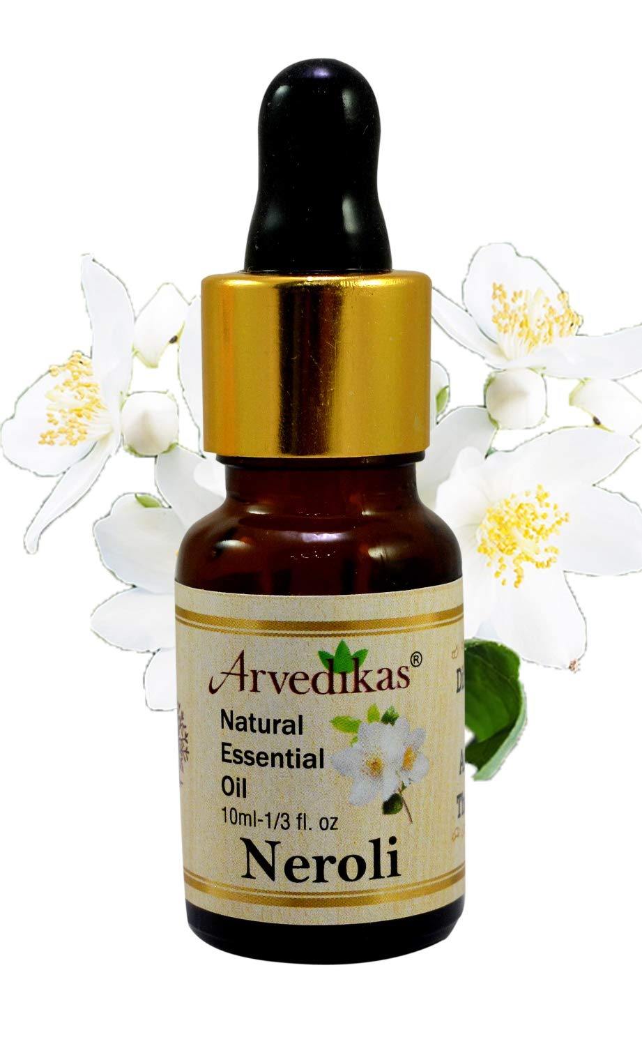 Arvedikas 100% Pure Natural Neroli Essential Oil - 10ml (0.34 fl oz) for Aromatherapy, Massage & Skin Care | Premium Therapeutic Grade Orange Blossom Oil