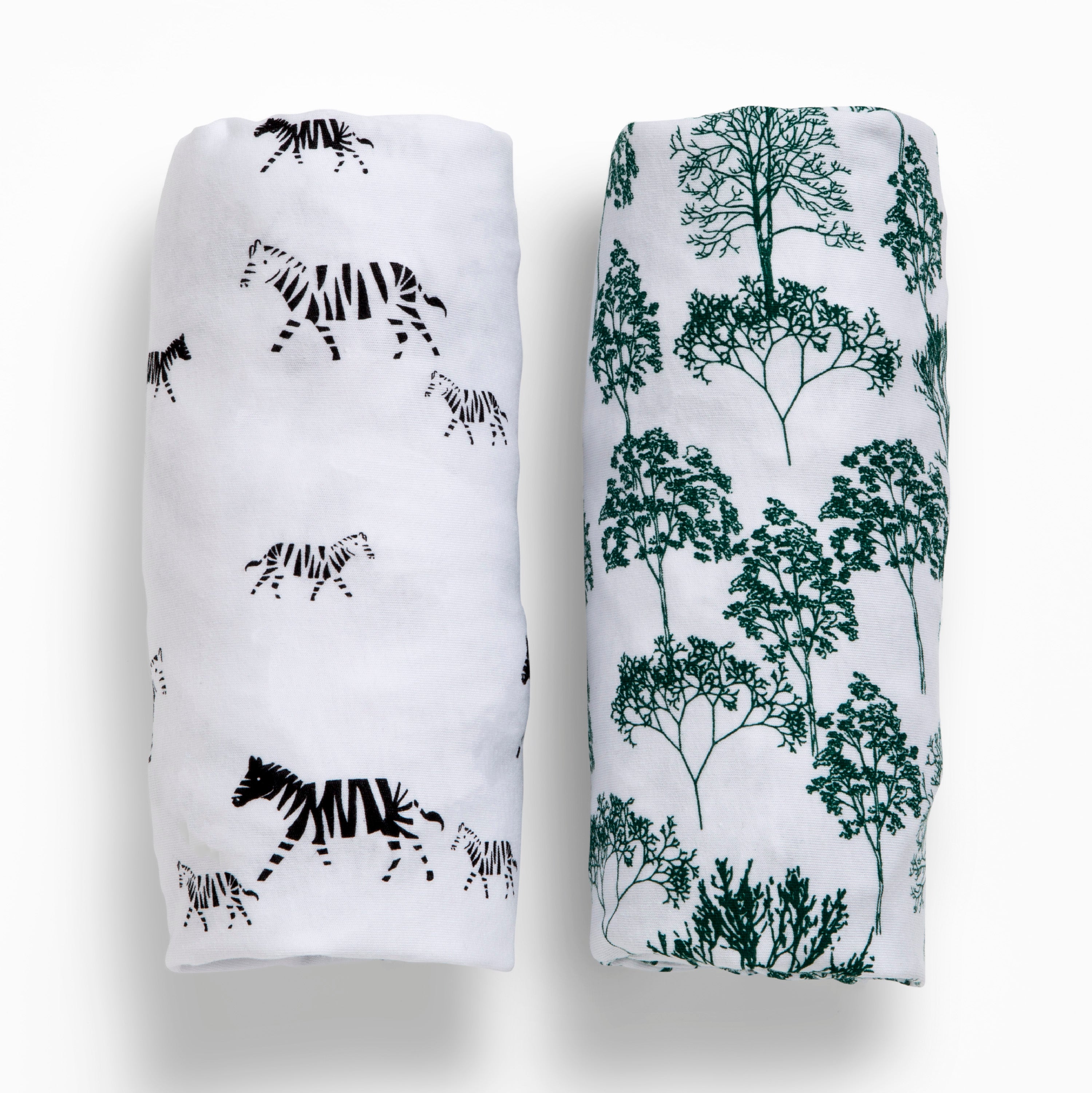 Modern Safari Fitted Crib Sheets 2 Pack - Soft Baby Crib Bedding Set for Nursery, Jungle Theme - Perfect for Newborns, Infants & Toddlers - Ideal for Daycare, Home Nursery & Travel