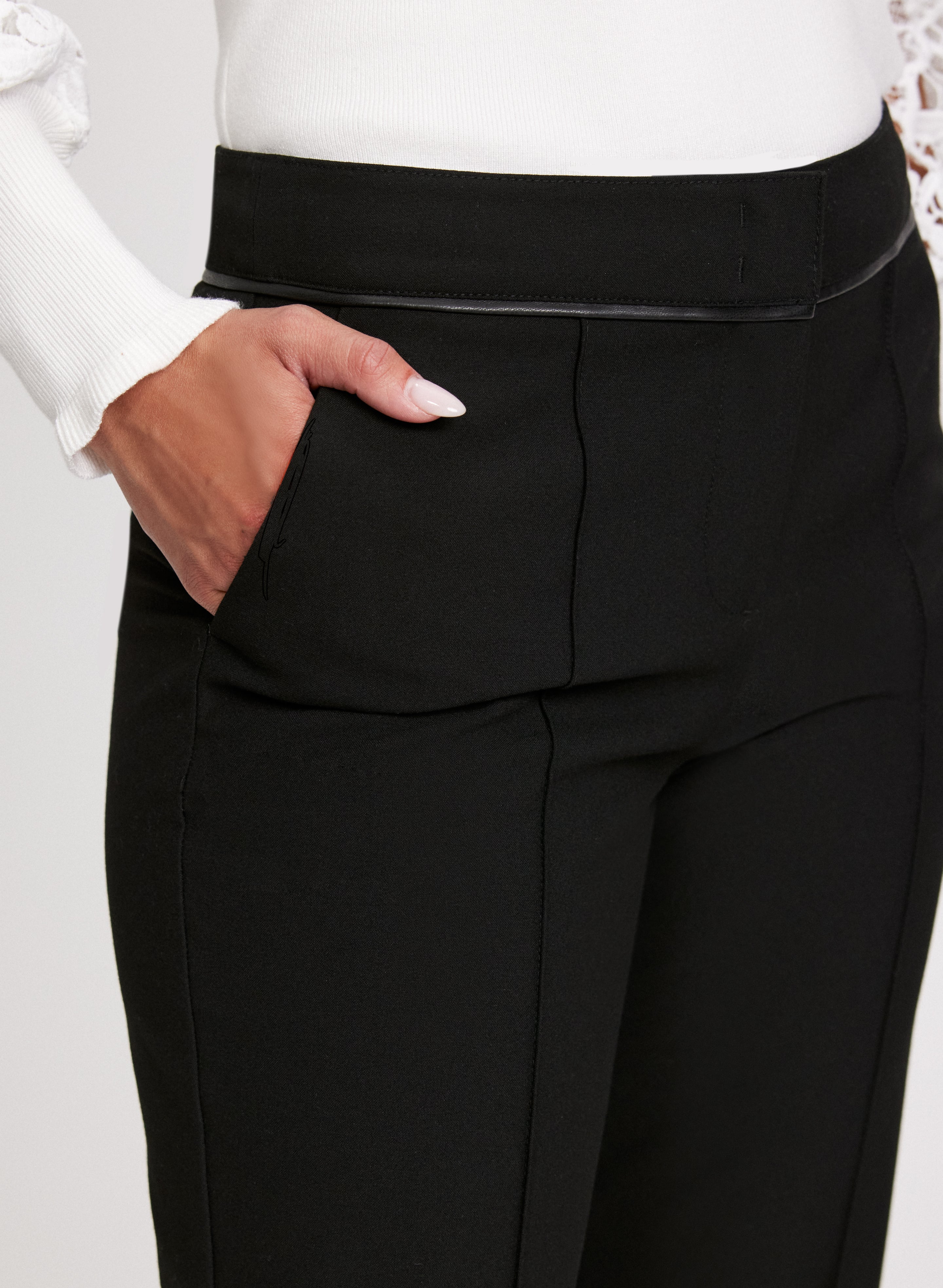 Emma Women's Straight Leg Pants - High Waist Slim Fit Ankle Pants for Work & Casual Wear | Office, Business, Travel & Everyday Outfits