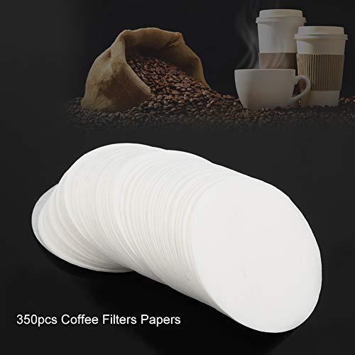 350PCS Round Coffee Filter Paper - Premium Coffee Maker Filters Replacement for Drip Coffee Machines - Perfect for Home, Office & Cafe Use