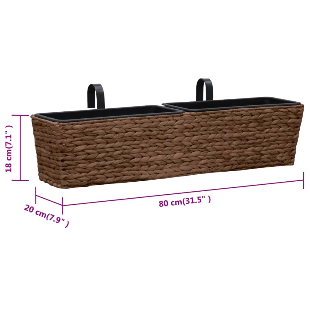 Large Brown Water Hyacinth Planters Set of 2 - 31.5