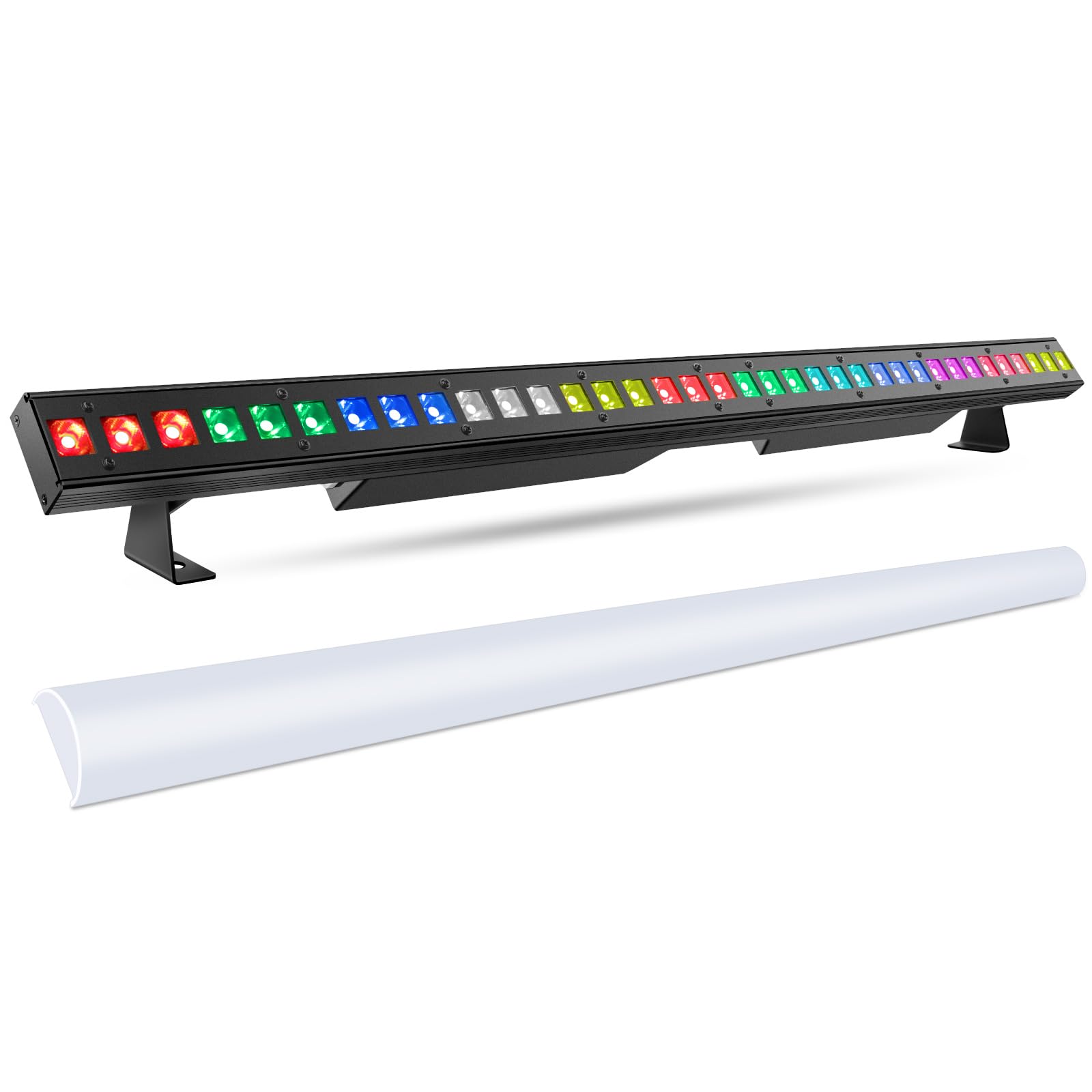 OPPSK 120W RGBW DMX LED Stage Wash Light Bar - 36 LEDs with Detachable Cover, Chasing Function, 41 Static Colors & 56 Dynamic Shows | Perfect for Wedding, Church, DJ Events, Live Performances & Stage Lighting