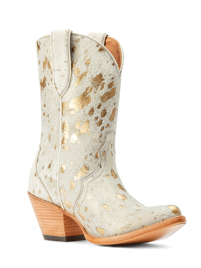 Ariat Women's Bandida Western Boots - White Metallic Hair On Cowhide Leather - Stylish & Comfortable for Riding, Country Fashion & Everyday Wear