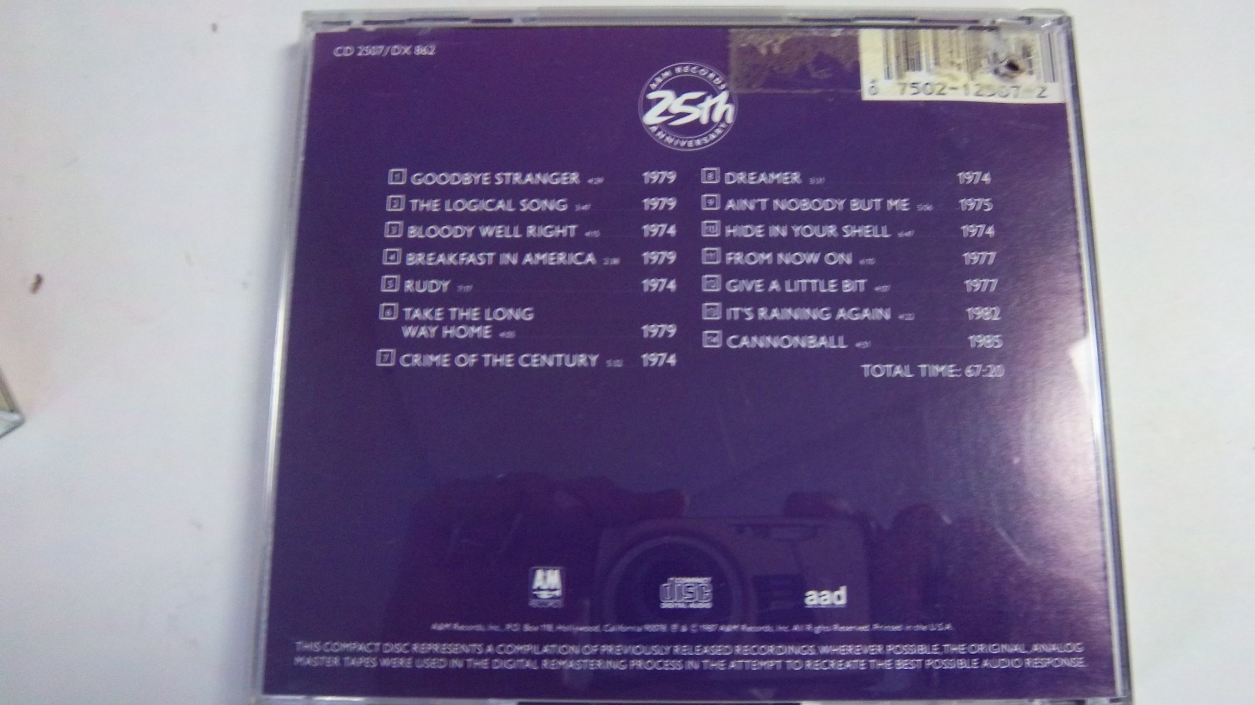 Supertramp Classics Volume 9 CD - Best of Supertramp Music Album | Perfect for Road Trips & Relaxation