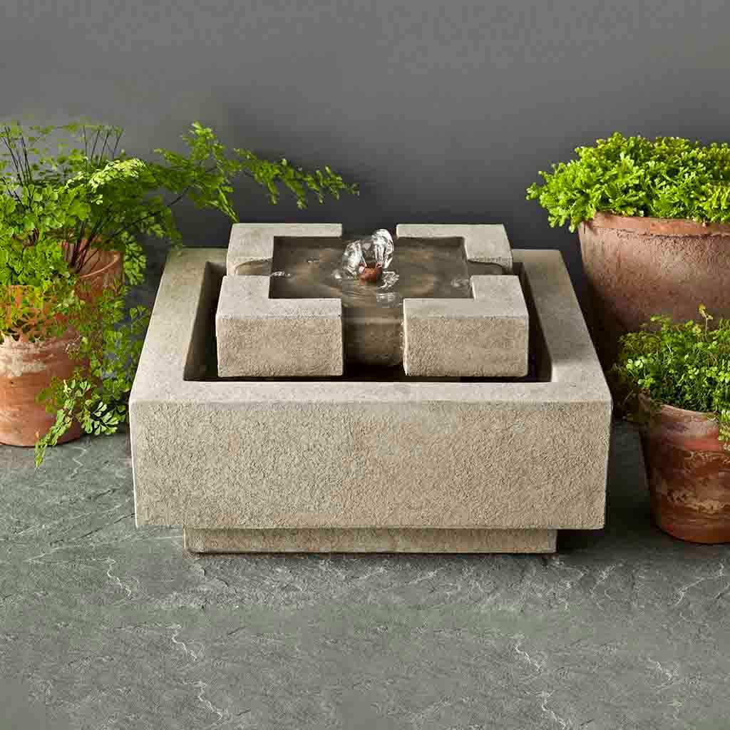 Campania International M Series Escala Outdoor Fountain - Elegant Garden Water Feature for Patio, Yard & Landscape Decor