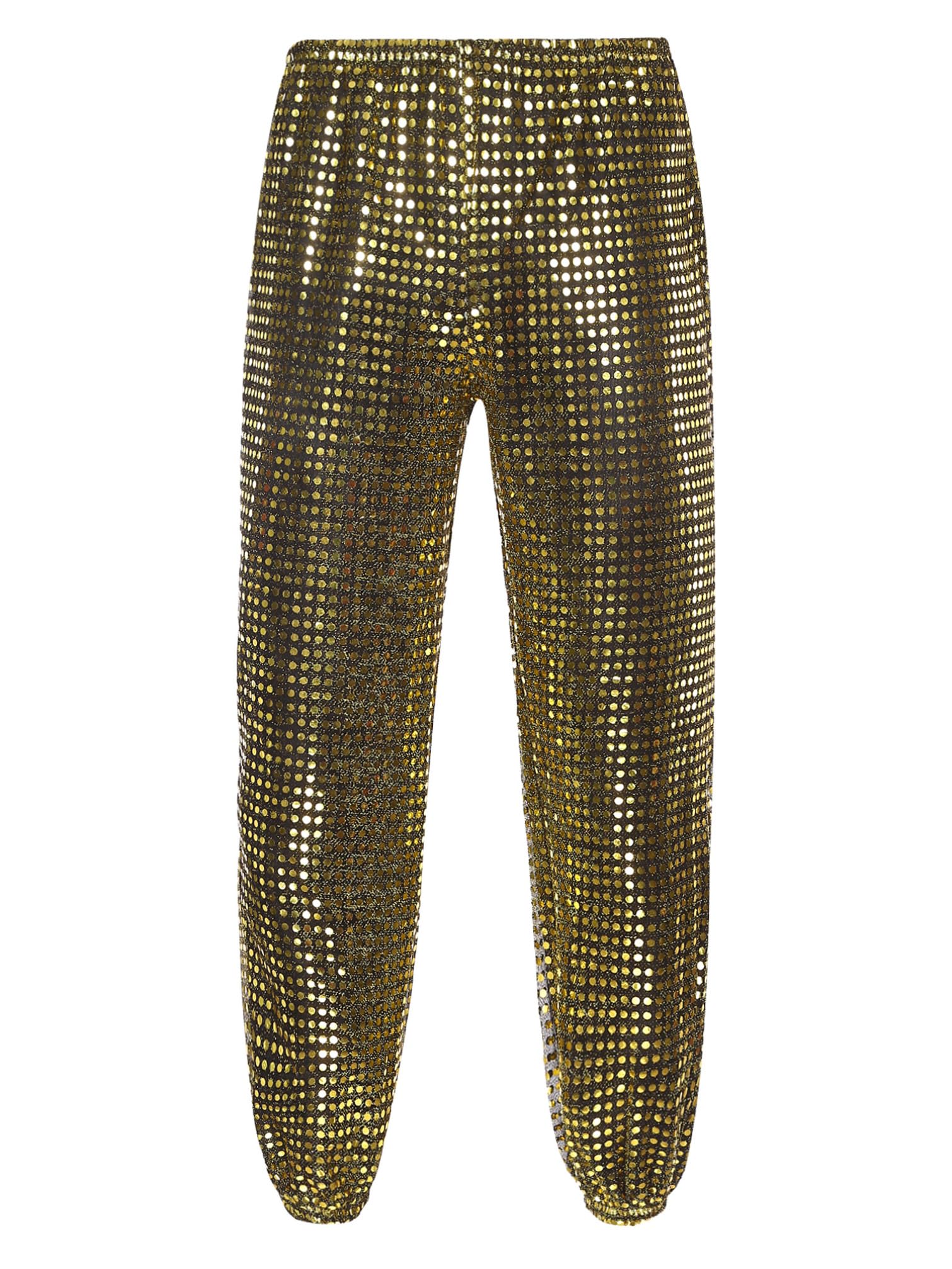 YiZYiF Men's Glitter Sequins Hip Hop Dance Harem Pants - Baggy Joggers with Shiny Disco Style for Stage Performance & Casual Wear