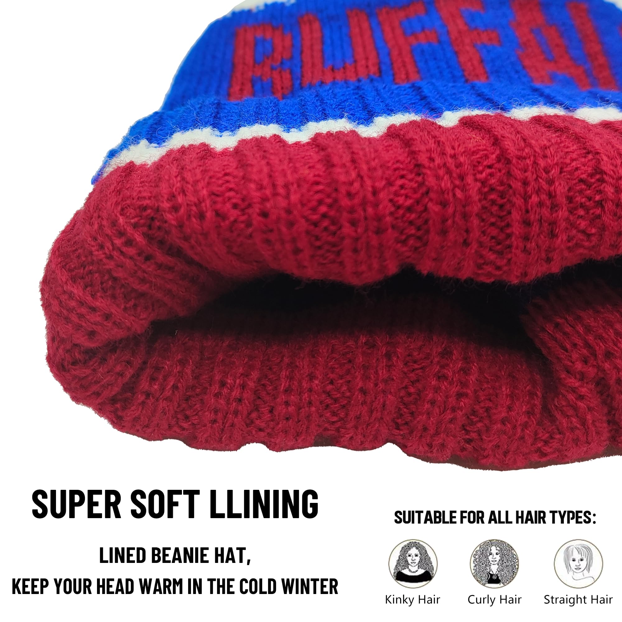 City Beanie Knit Hat with Pom Pom - Winter Cuffed Cap for Men & Women - Warm Fleece Lined Skull Cap - Perfect for Skiing, Snowboarding & Outdoor Sports Gifts