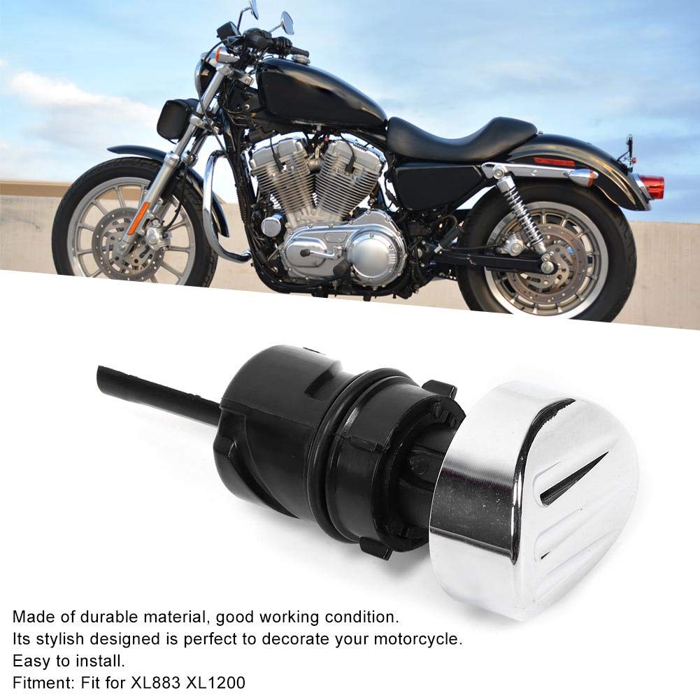 Chrome Oil Dipstick Plug Replacement for Harley Davidson XL883 XL1200 - Motorcycle Engine Oil Level Check Accessory for Easy Maintenance & DIY Repair